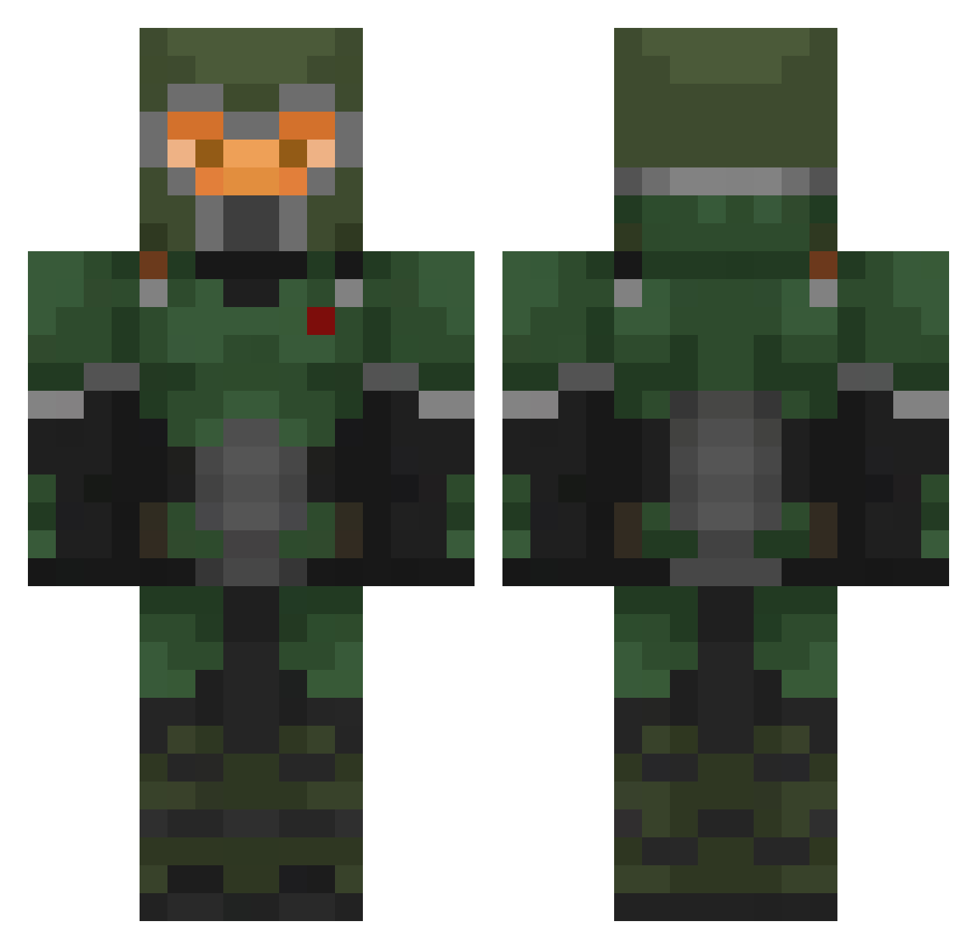 _Snejku_ Minecraft skin, front and back view