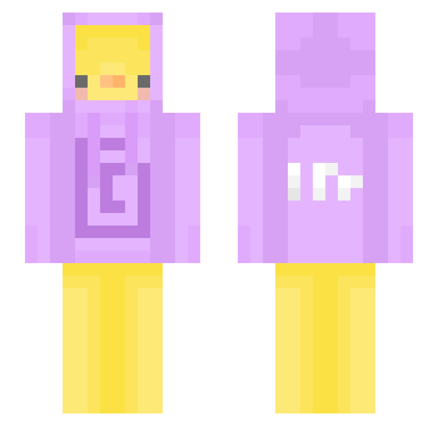 sm0oOczyca Minecraft skin, front and back view