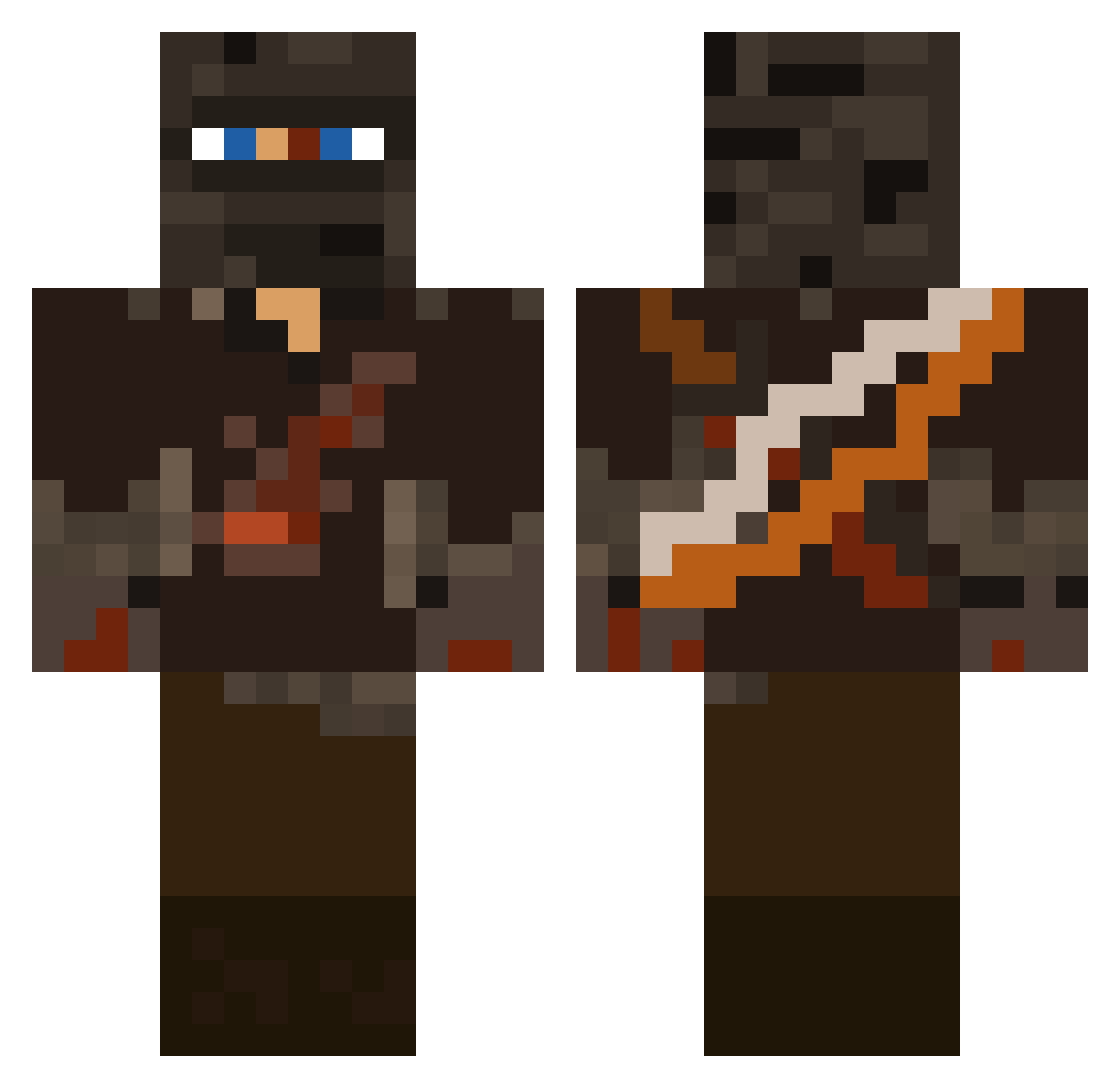 ReliktVier43 Minecraft skin, front and back view