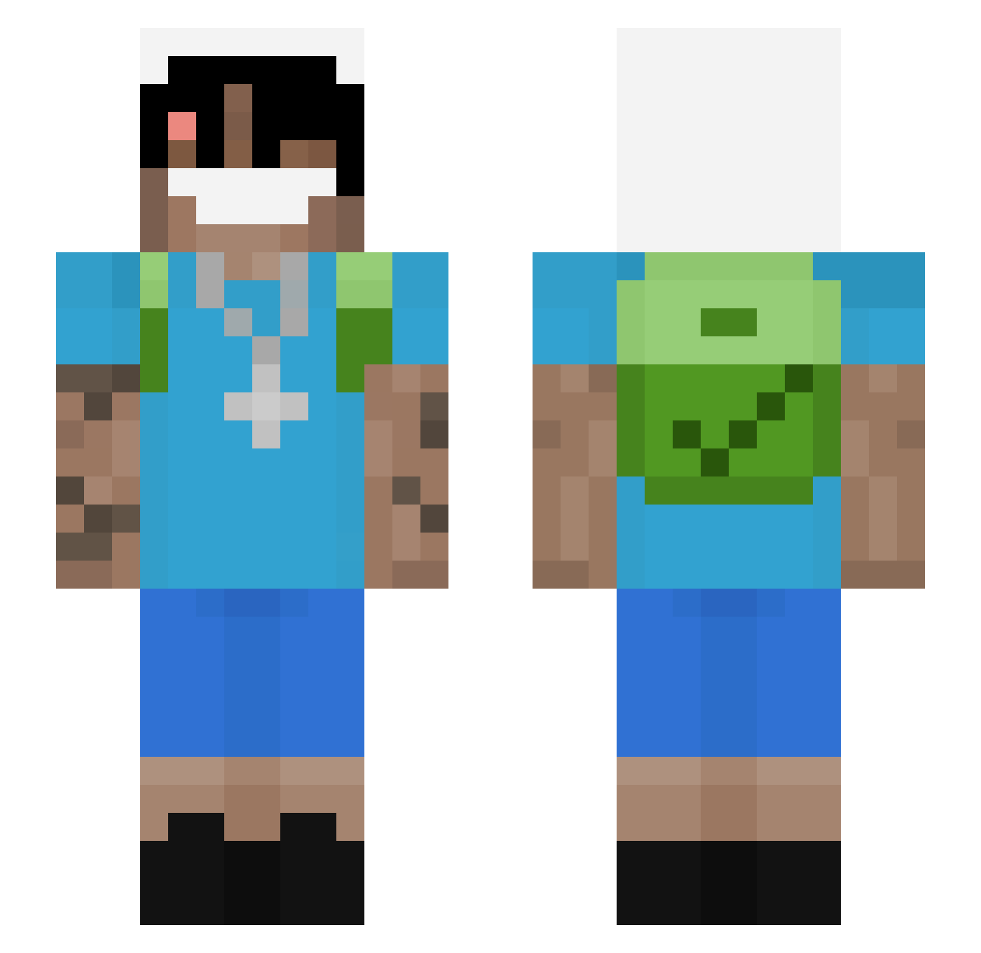 iLowzz Minecraft skin, front and back view