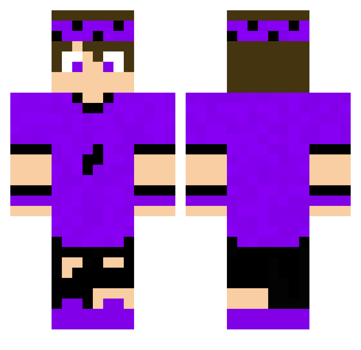Vinidas177 Minecraft skin, front and back view