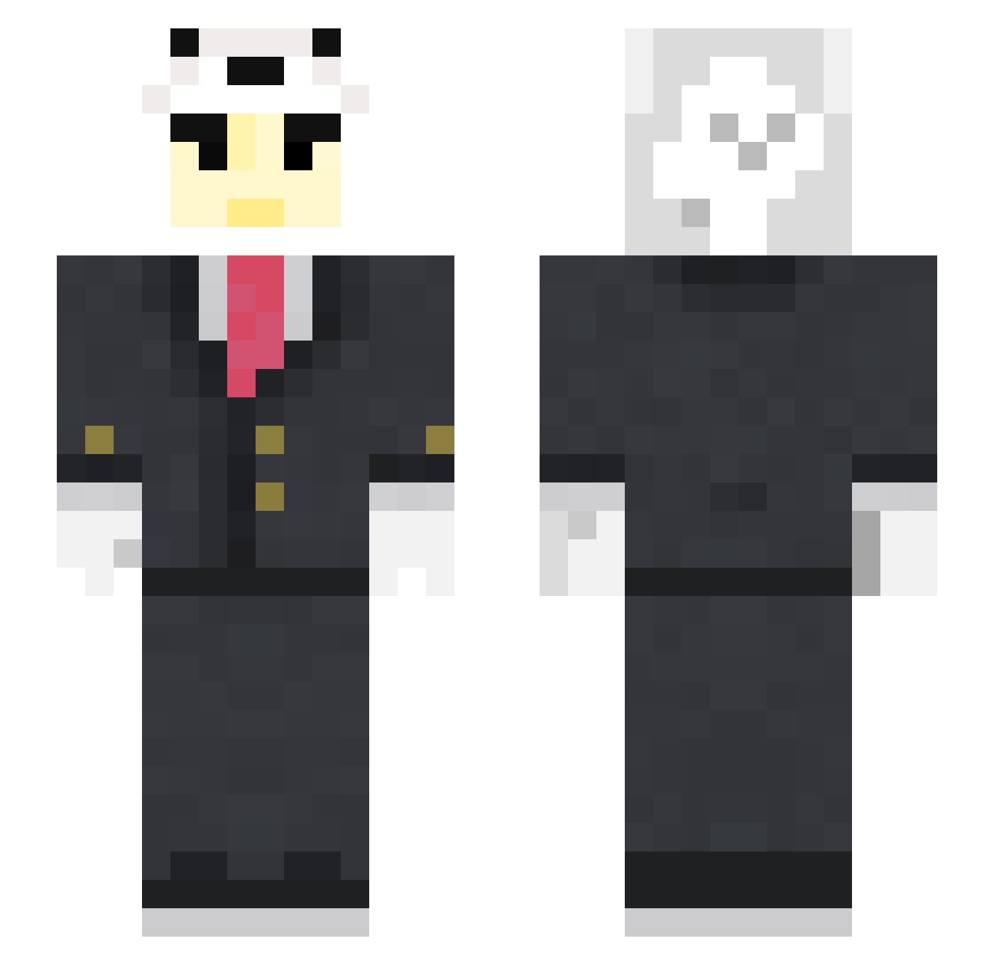Blujaan Minecraft skin, front and back view