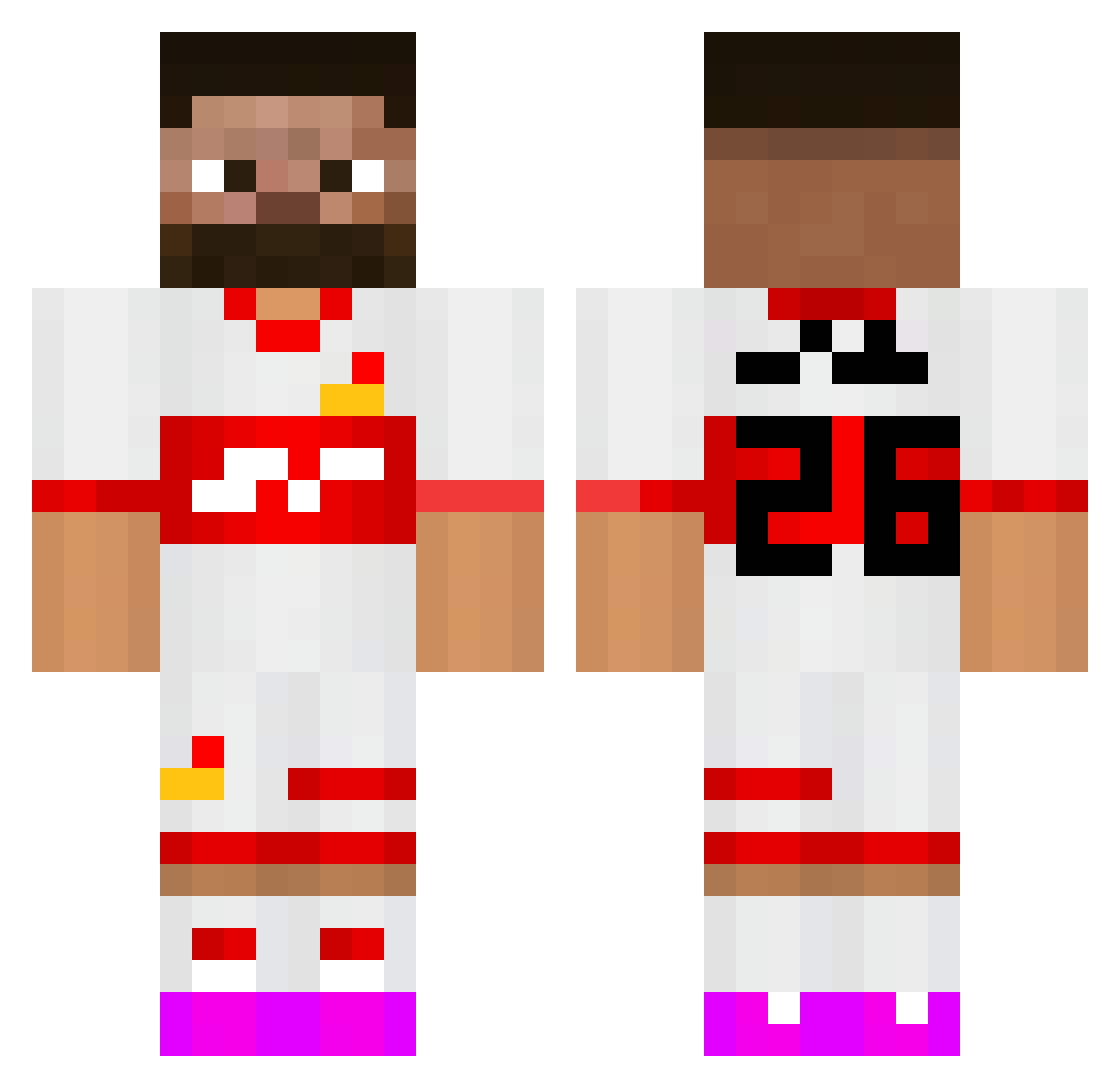 dienstleistunq Minecraft skin, front and back view