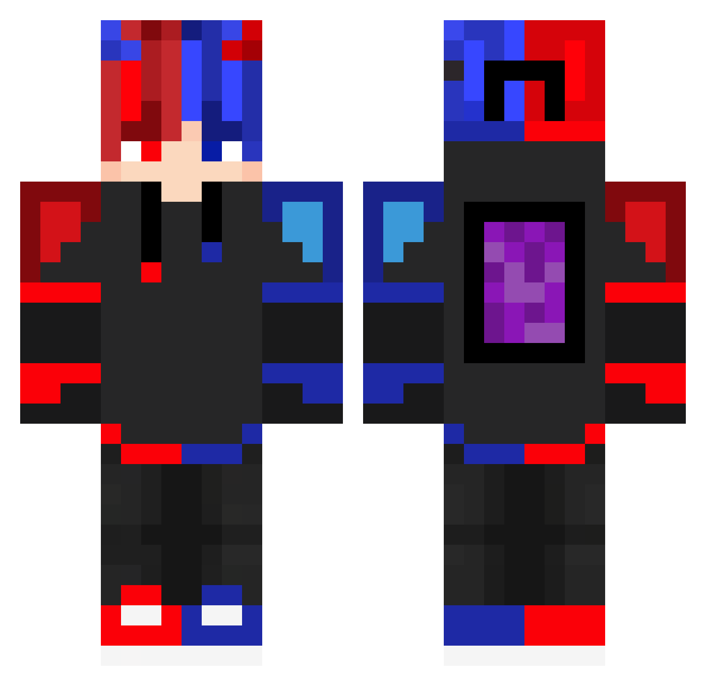 mc012hk Minecraft skin, front and back view