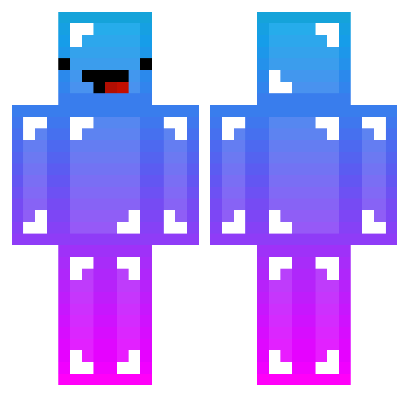 yCHAPLIn Minecraft skin, front and back view