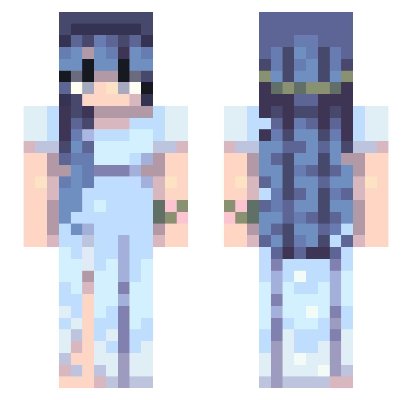 Freeze2Two Minecraft skin, front and back view