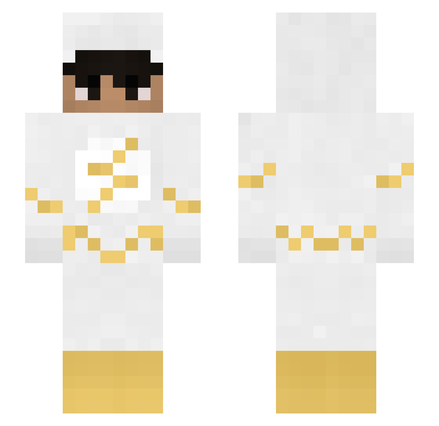 7dab Minecraft skin, front and back view