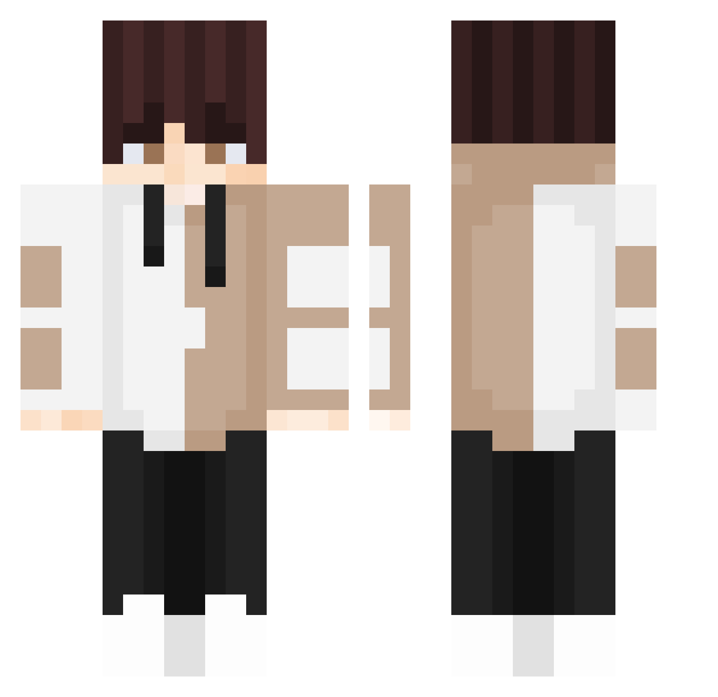 Sdamsar0908 Minecraft skin, front and back view