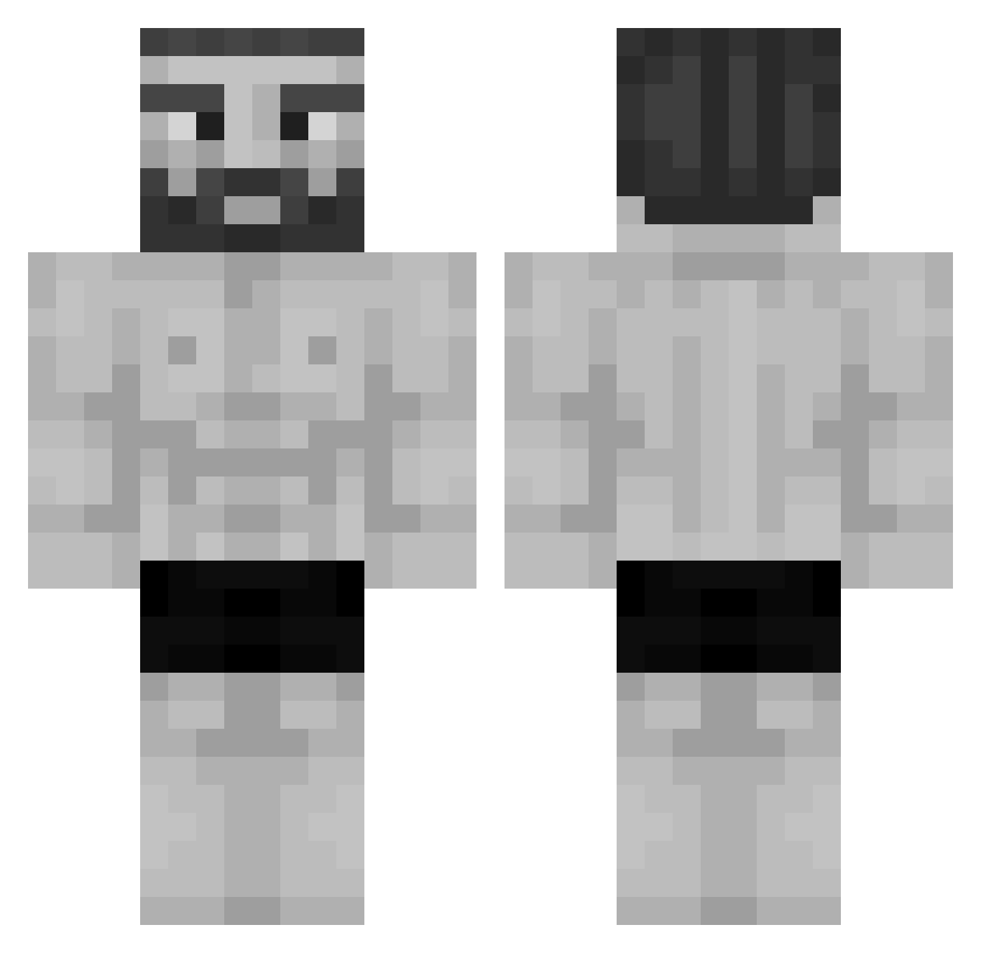 Pabloo Minecraft skin, front and back view