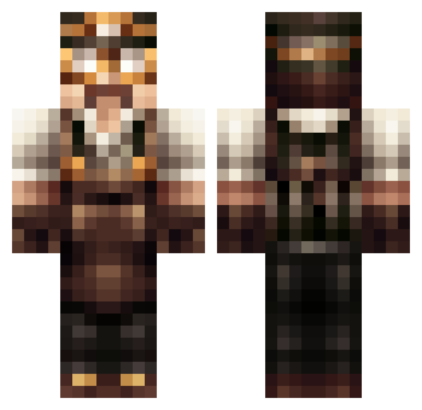 Le_Big_B Minecraft skin, front and back view