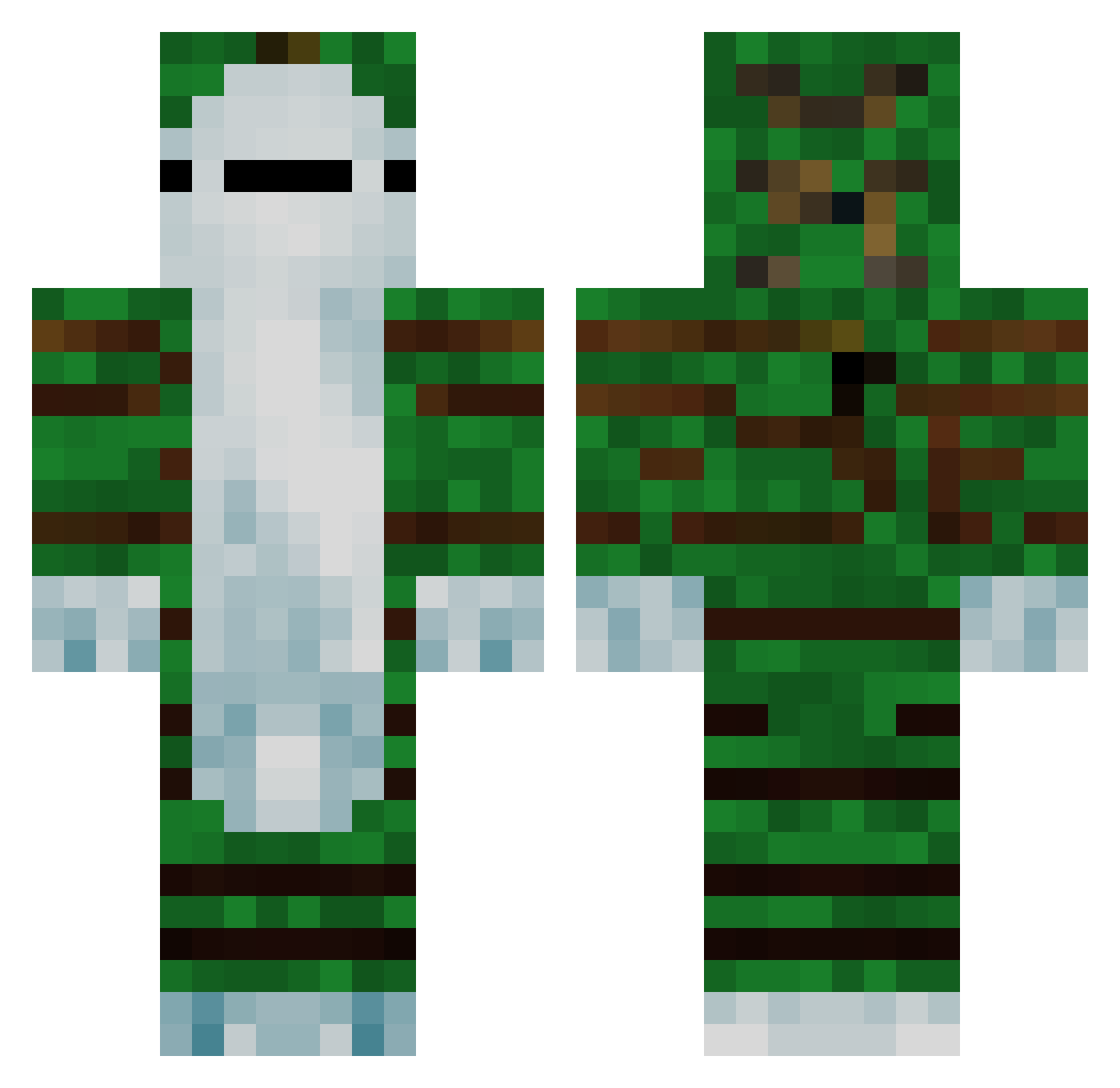 h8f Minecraft skin, front and back view