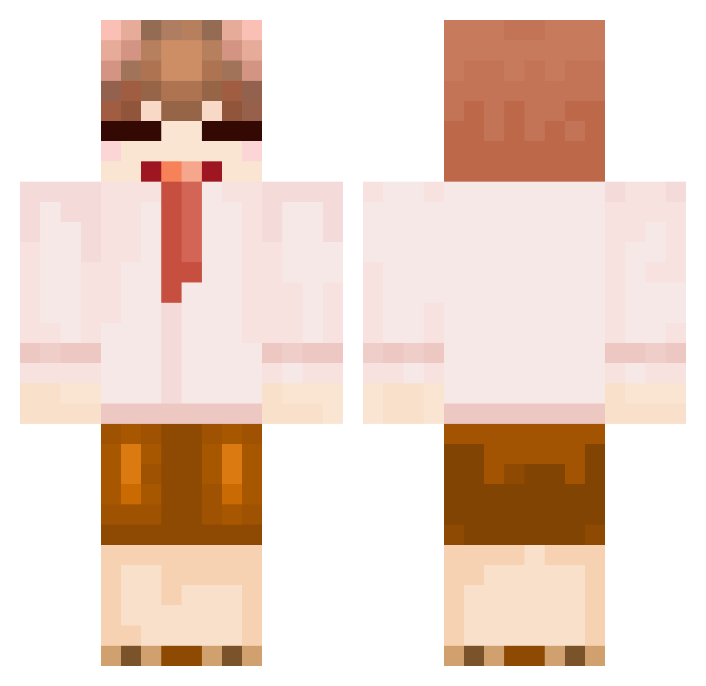 Shuupo Minecraft skin, front and back view
