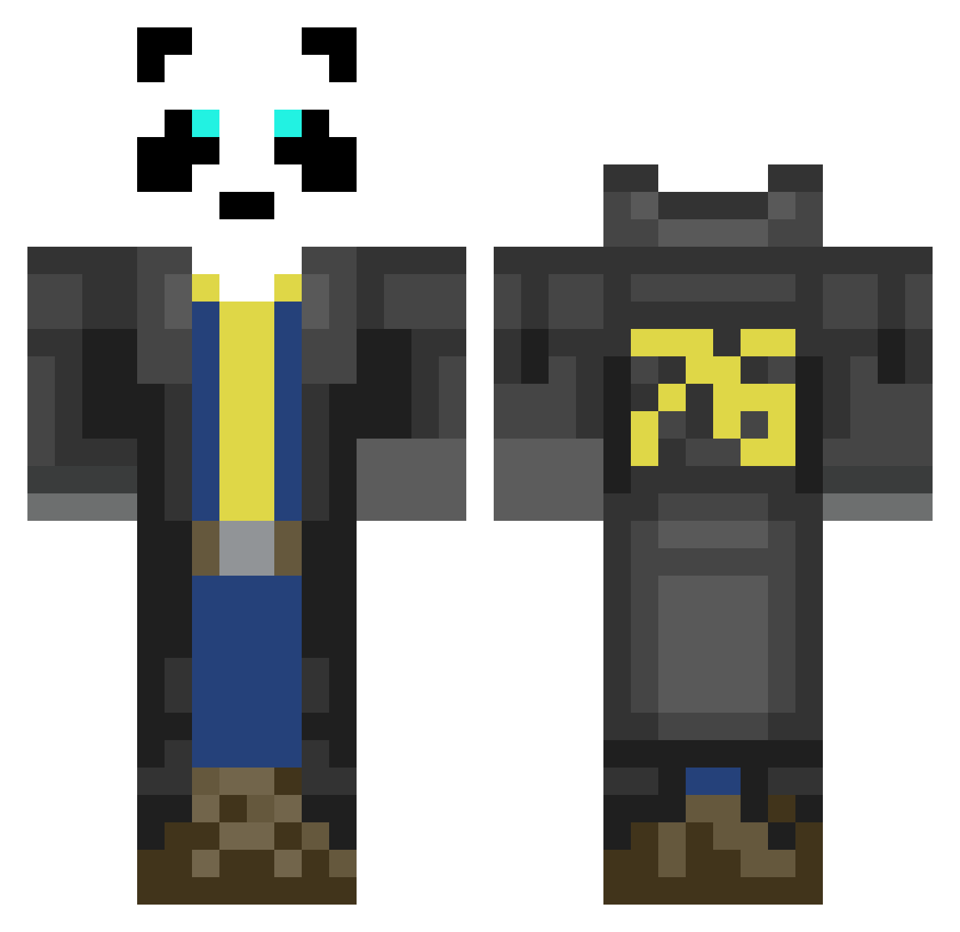 mister_redo Minecraft skin, front and back view