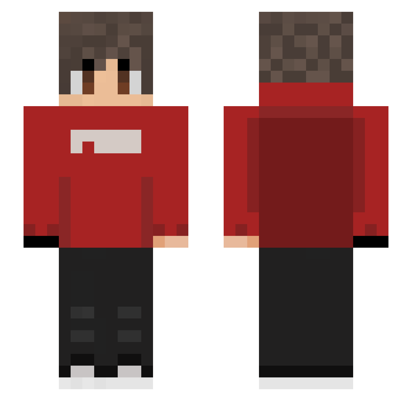 TheTurk12 Minecraft skin, front and back view