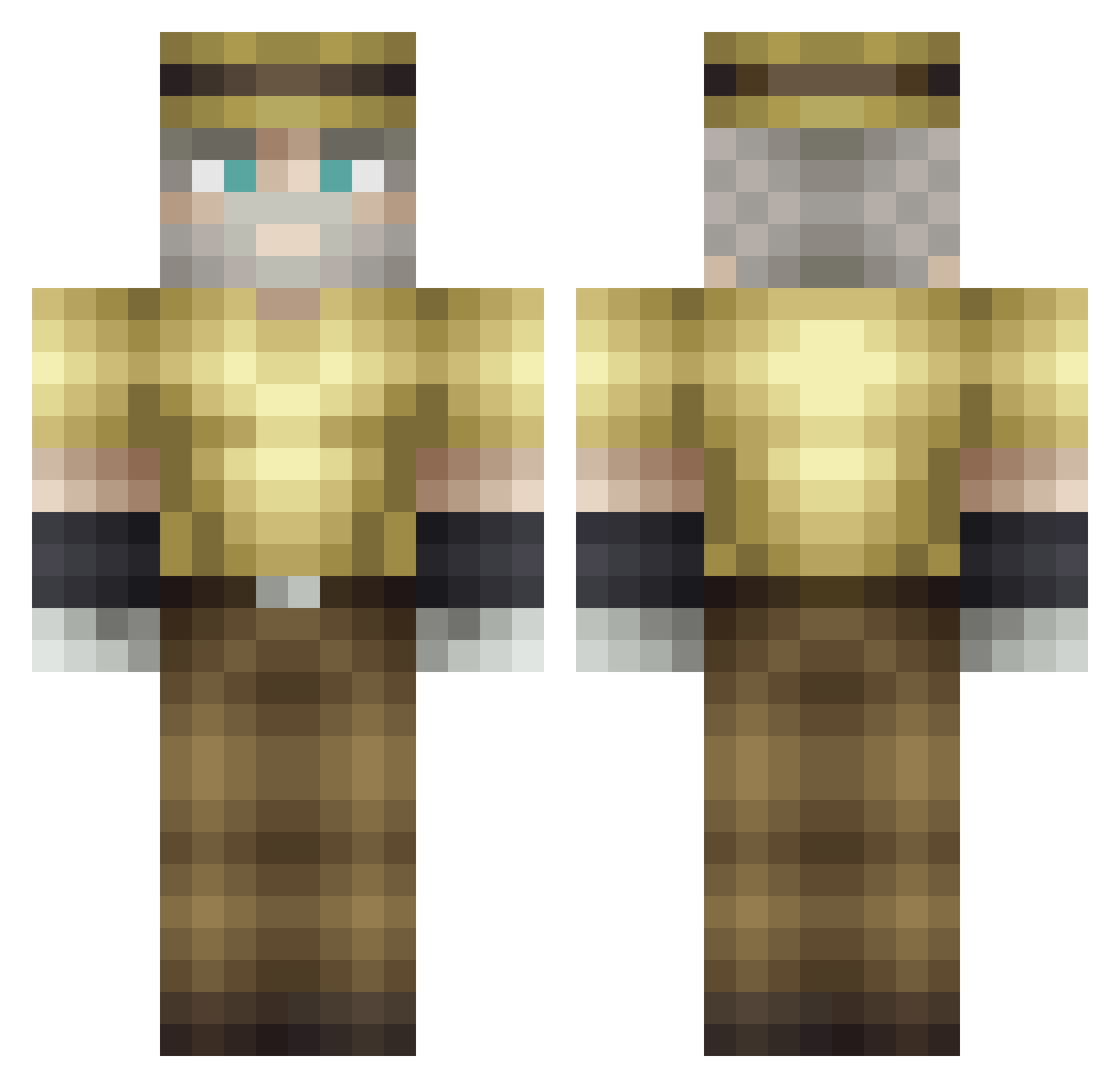 Adi1s2kool Minecraft skin, front and back view