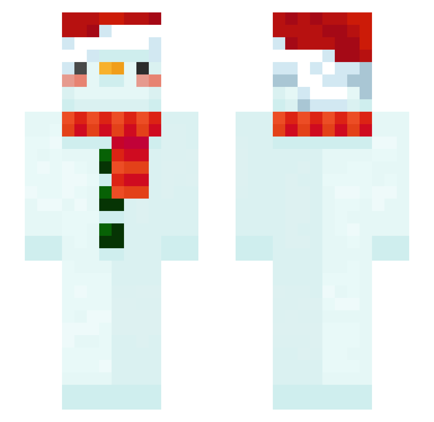 Tprkn Minecraft skin, front and back view