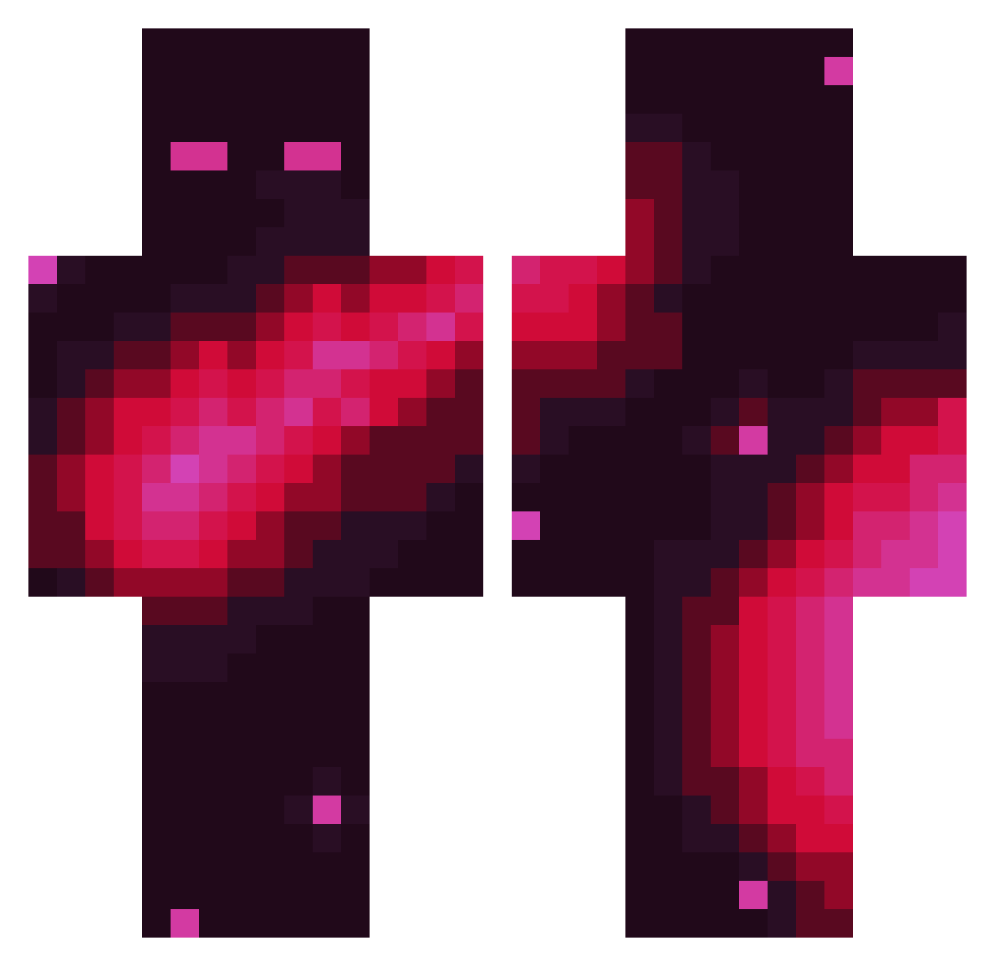 Relraviedievnov Minecraft skin, front and back view