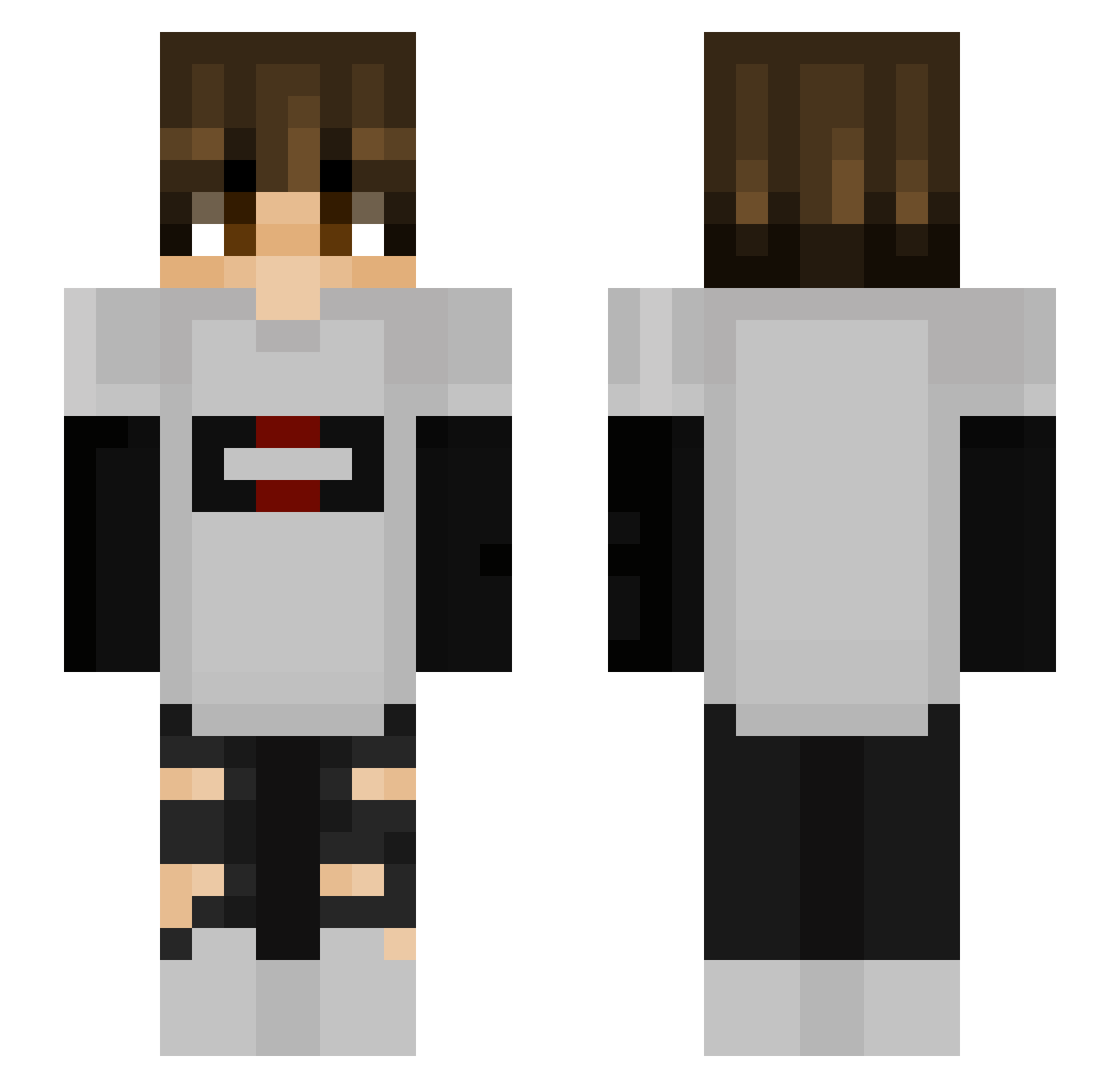 Glicht231 Minecraft skin, front and back view
