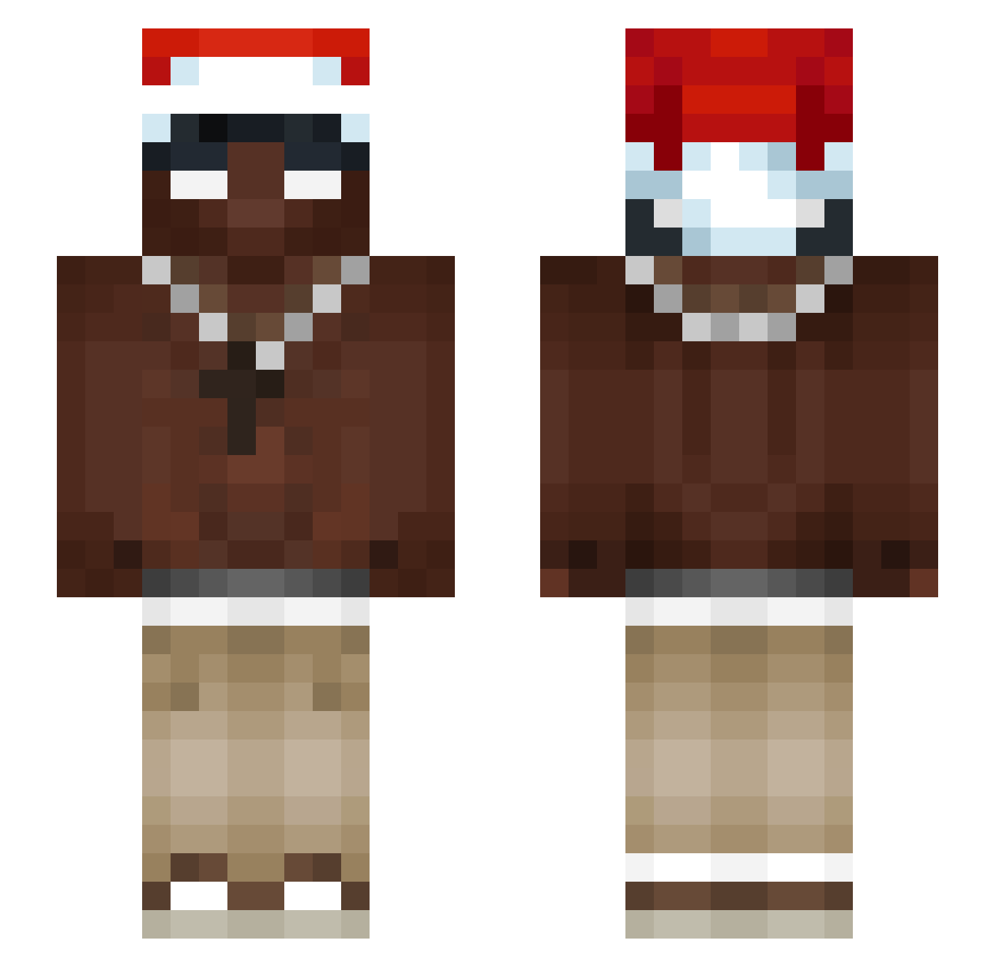 xMarcz Minecraft skin, front and back view