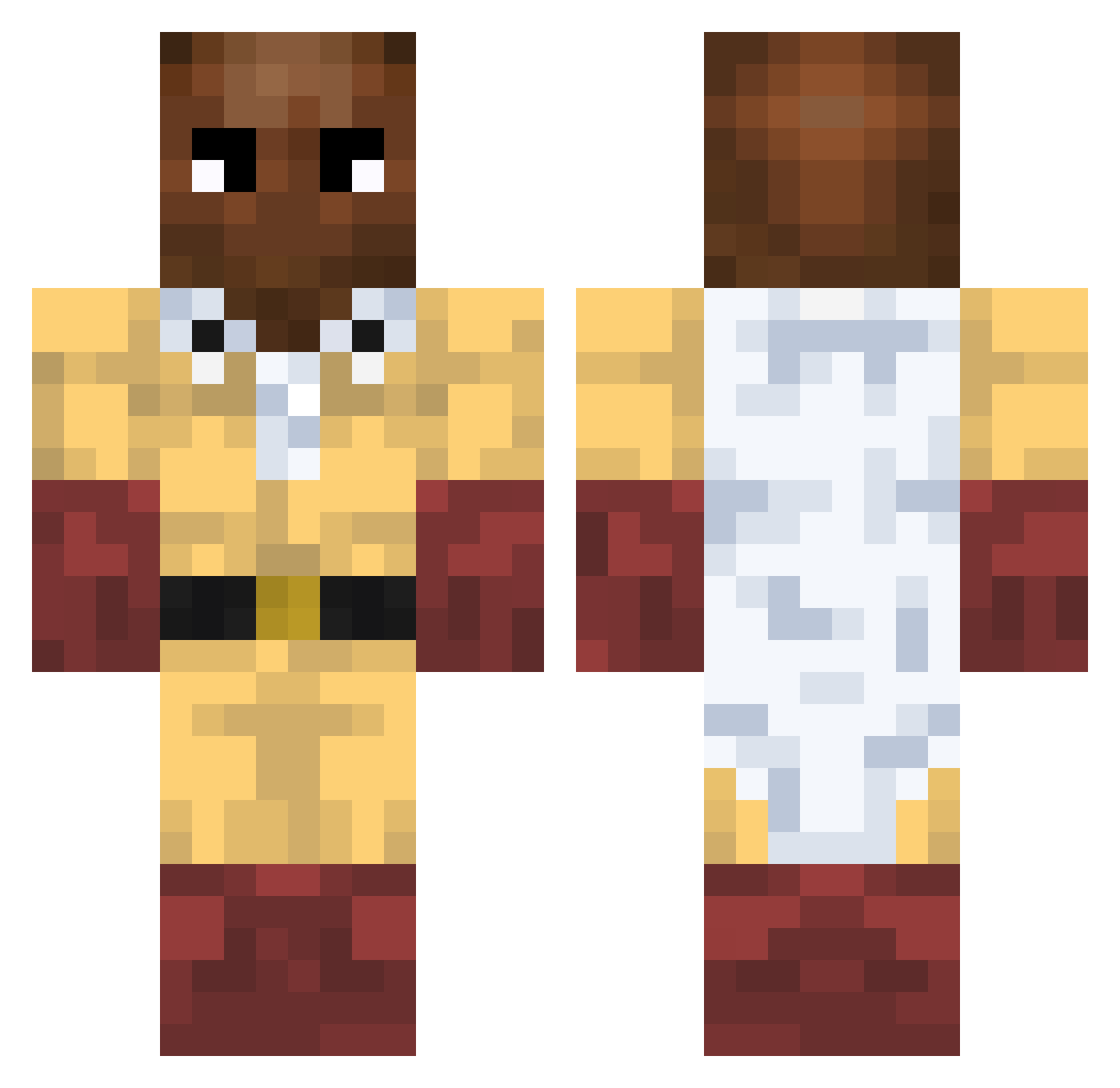 ZUM0LLA Minecraft skin, front and back view
