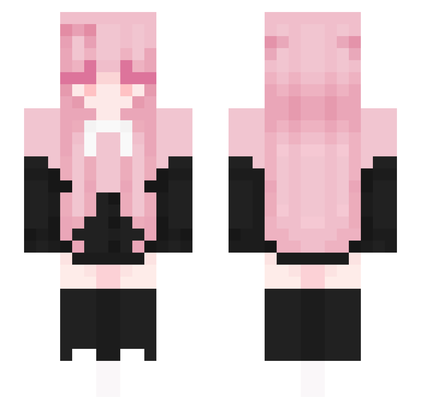 Wamdus Minecraft skin, front and back view