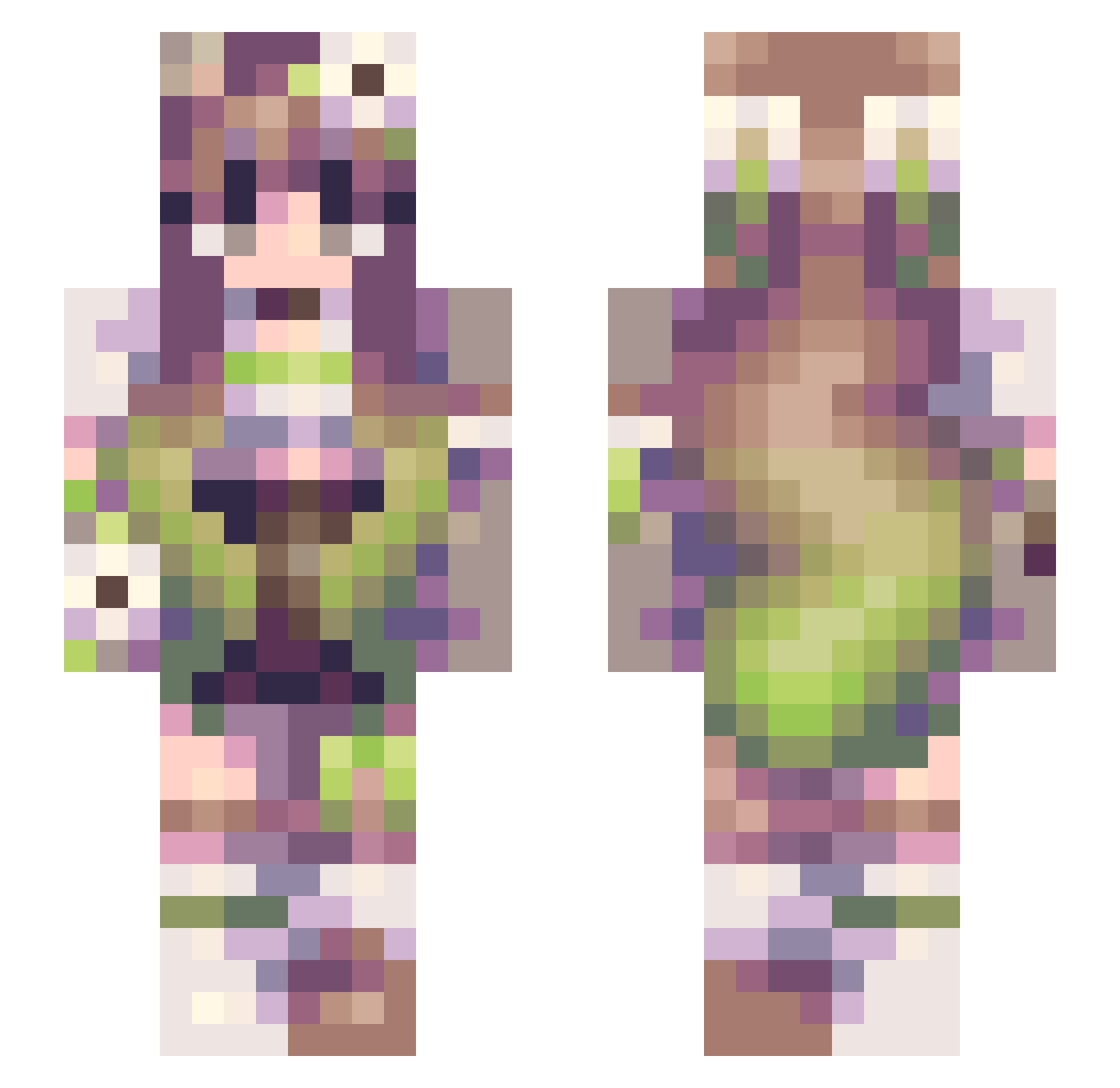 AceOfHeartssss Minecraft skin, front and back view