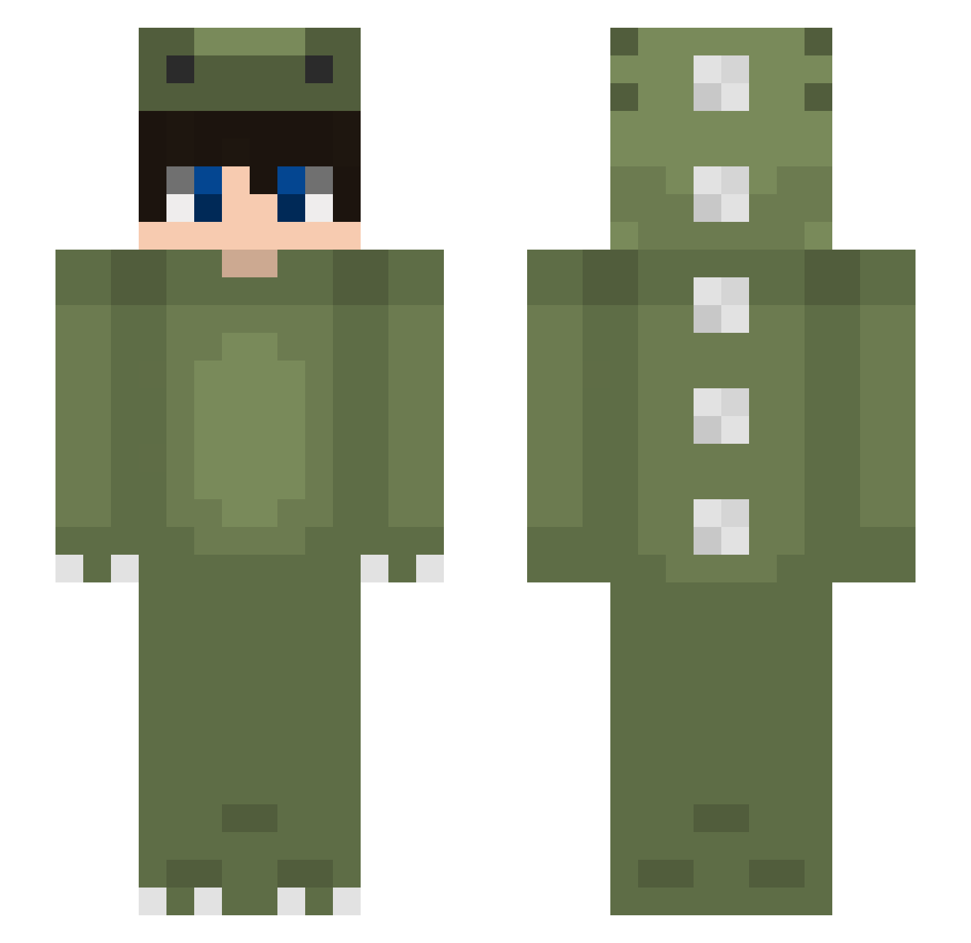 iocr Minecraft skin, front and back view