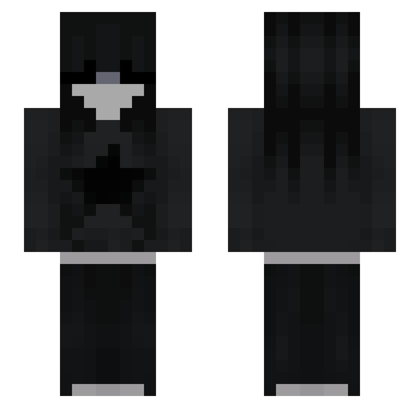 Vebilek Minecraft skin, front and back view