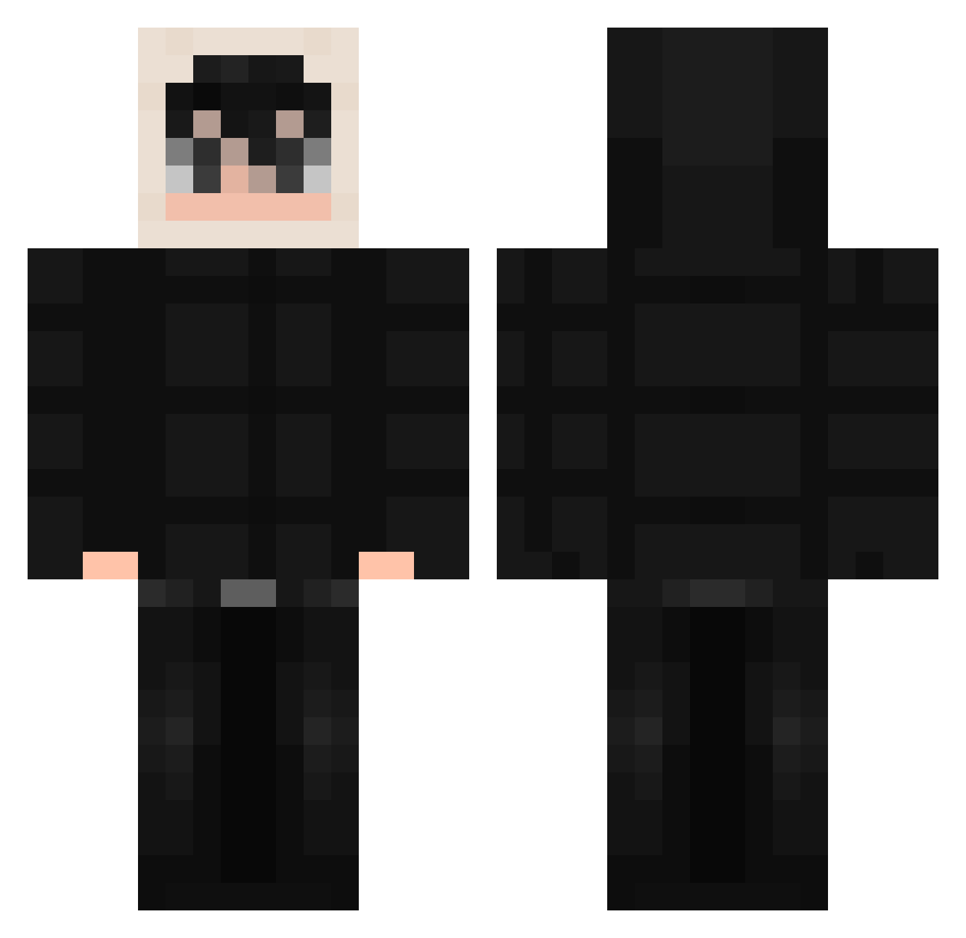 RaKaJ_ Minecraft skin, front and back view