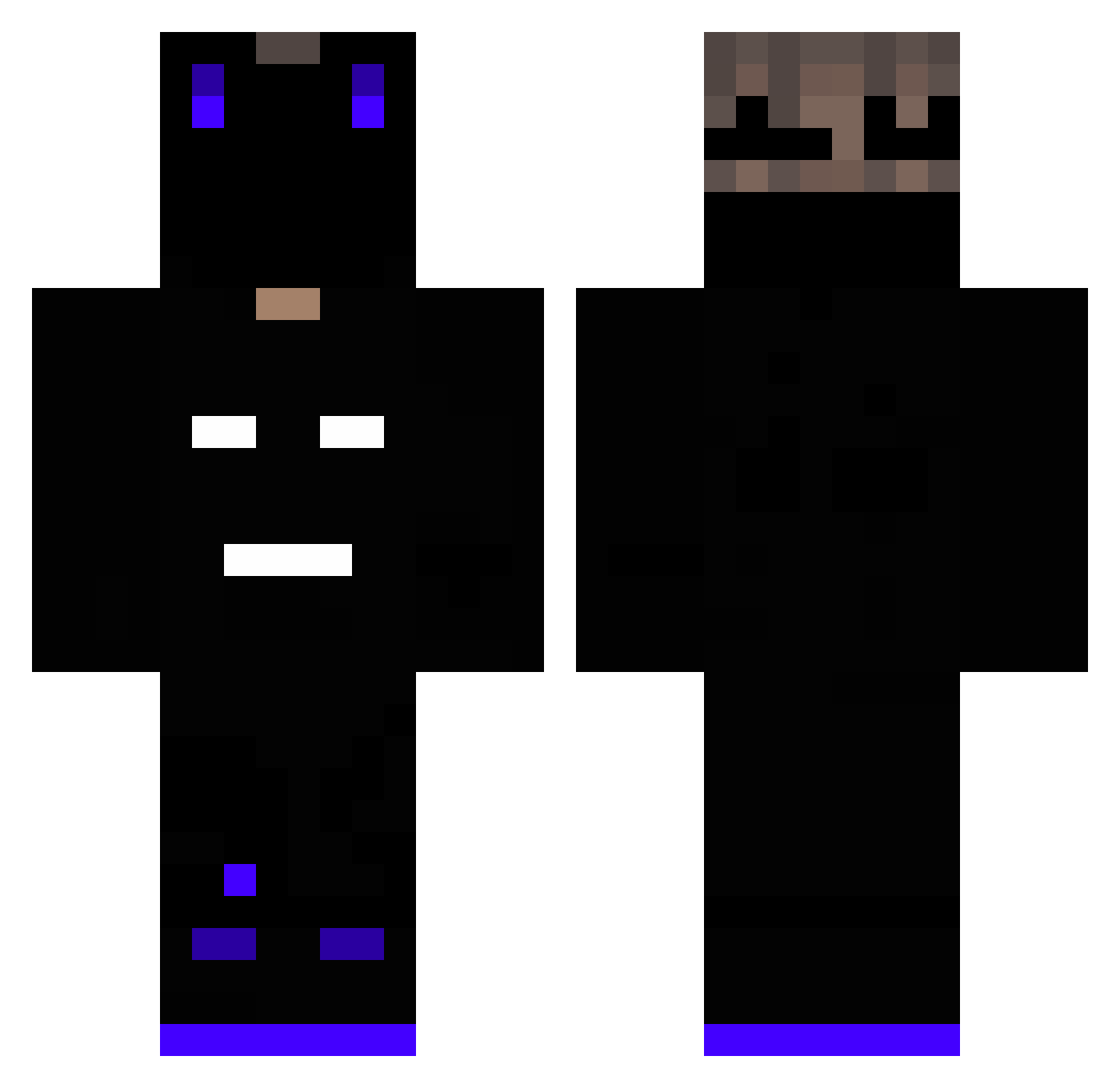 RPHcocas Minecraft skin, front and back view