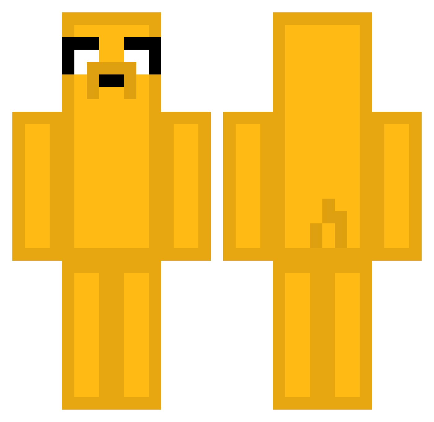 WeLitNowBois Minecraft skin, front and back view