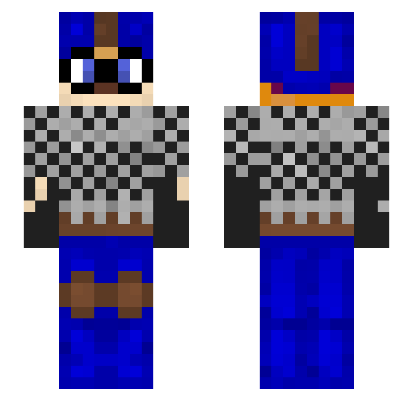 fromcologne Minecraft skin, front and back view