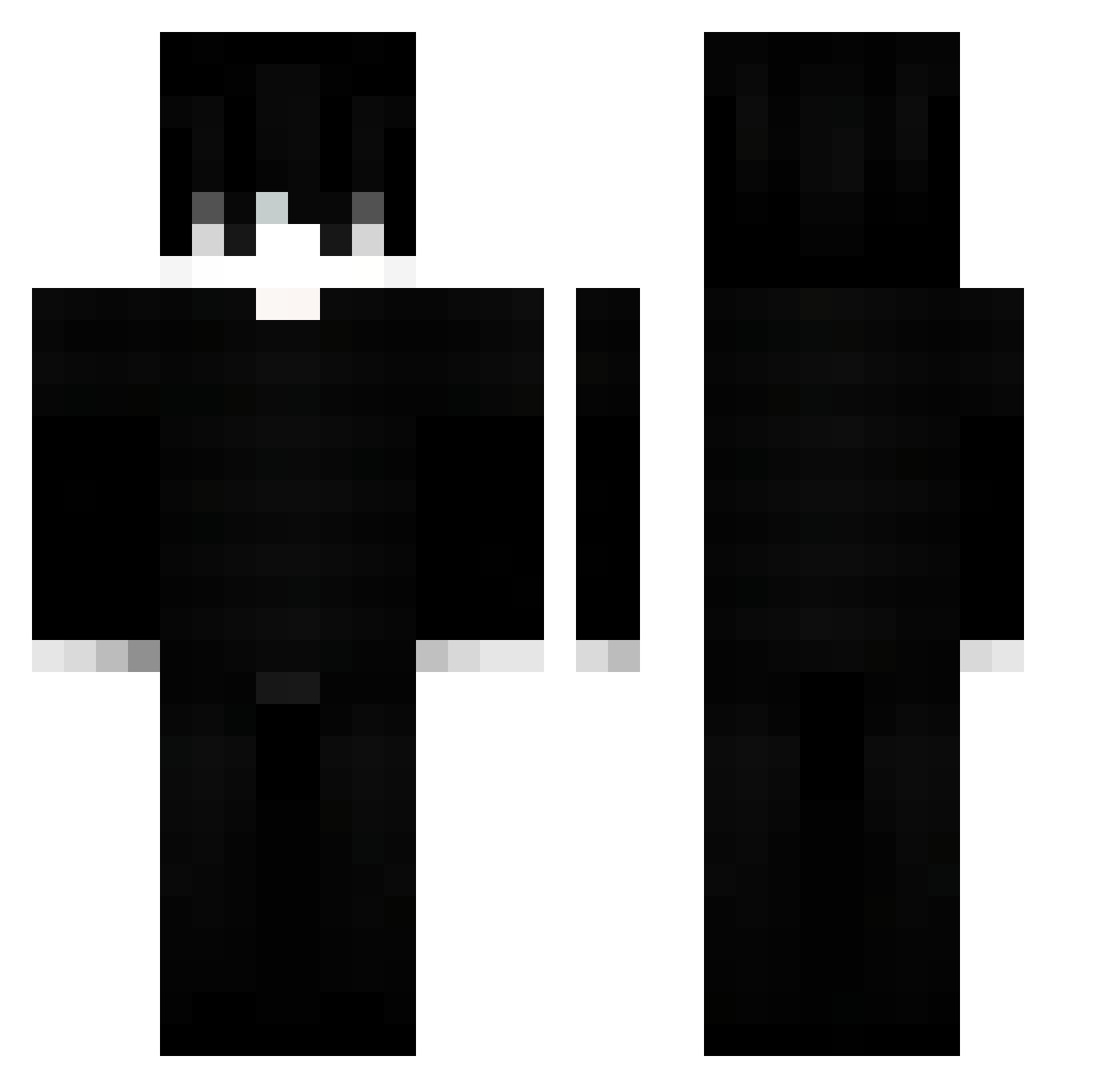 worldwidexx Minecraft skin, front and back view