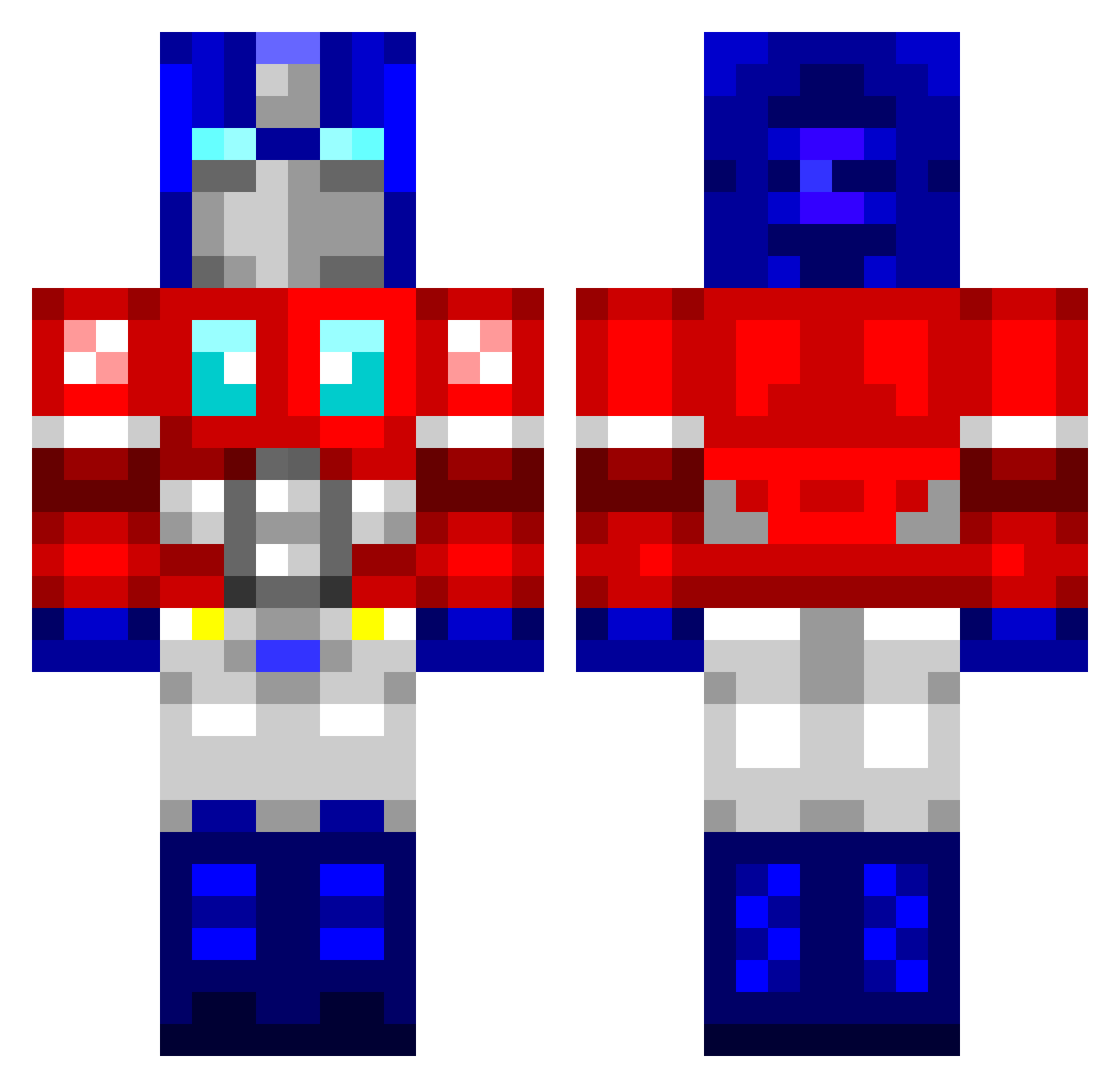 Rygood1 Minecraft skin, front and back view