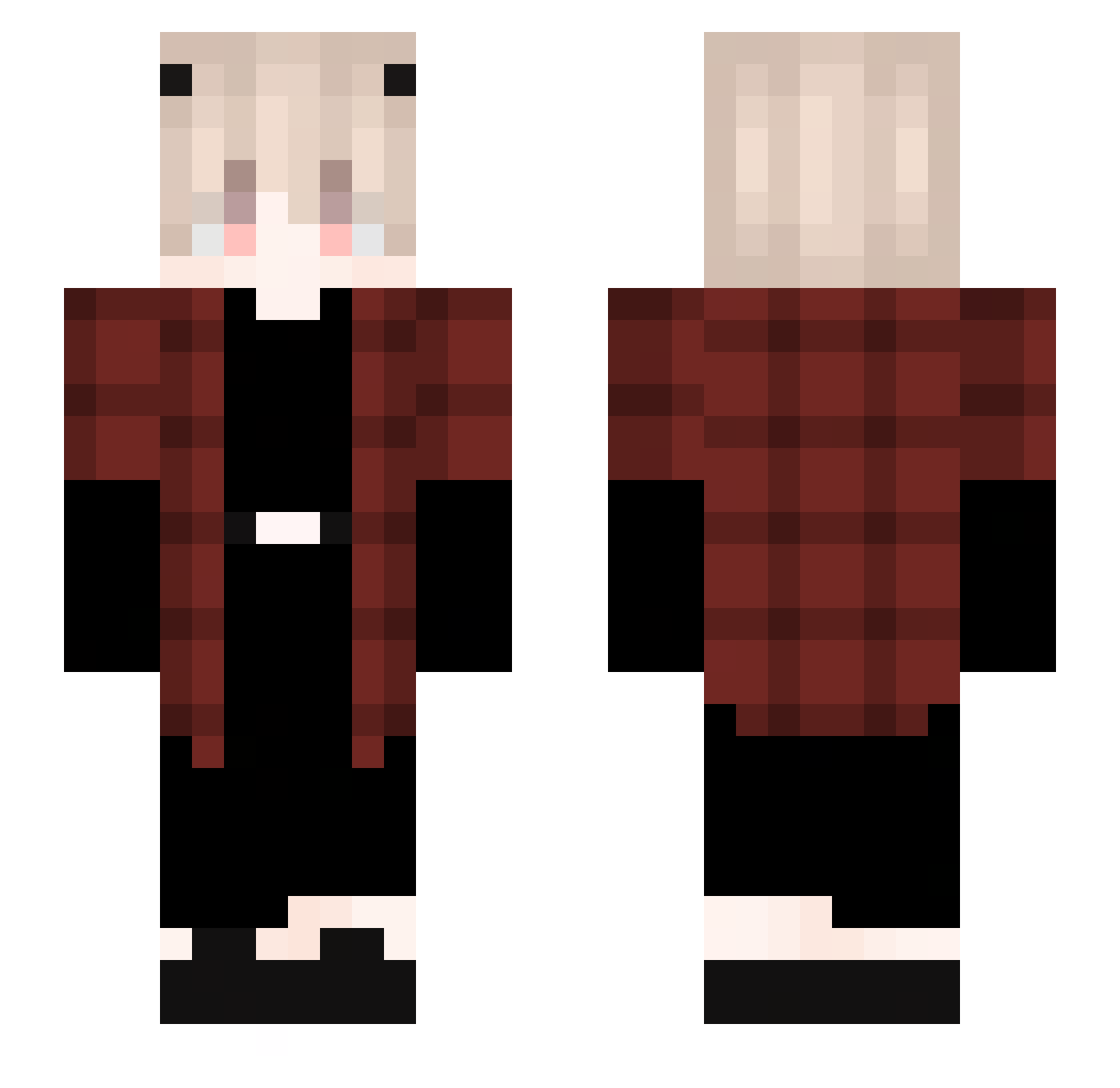 Re_Ryn Minecraft skin, front and back view