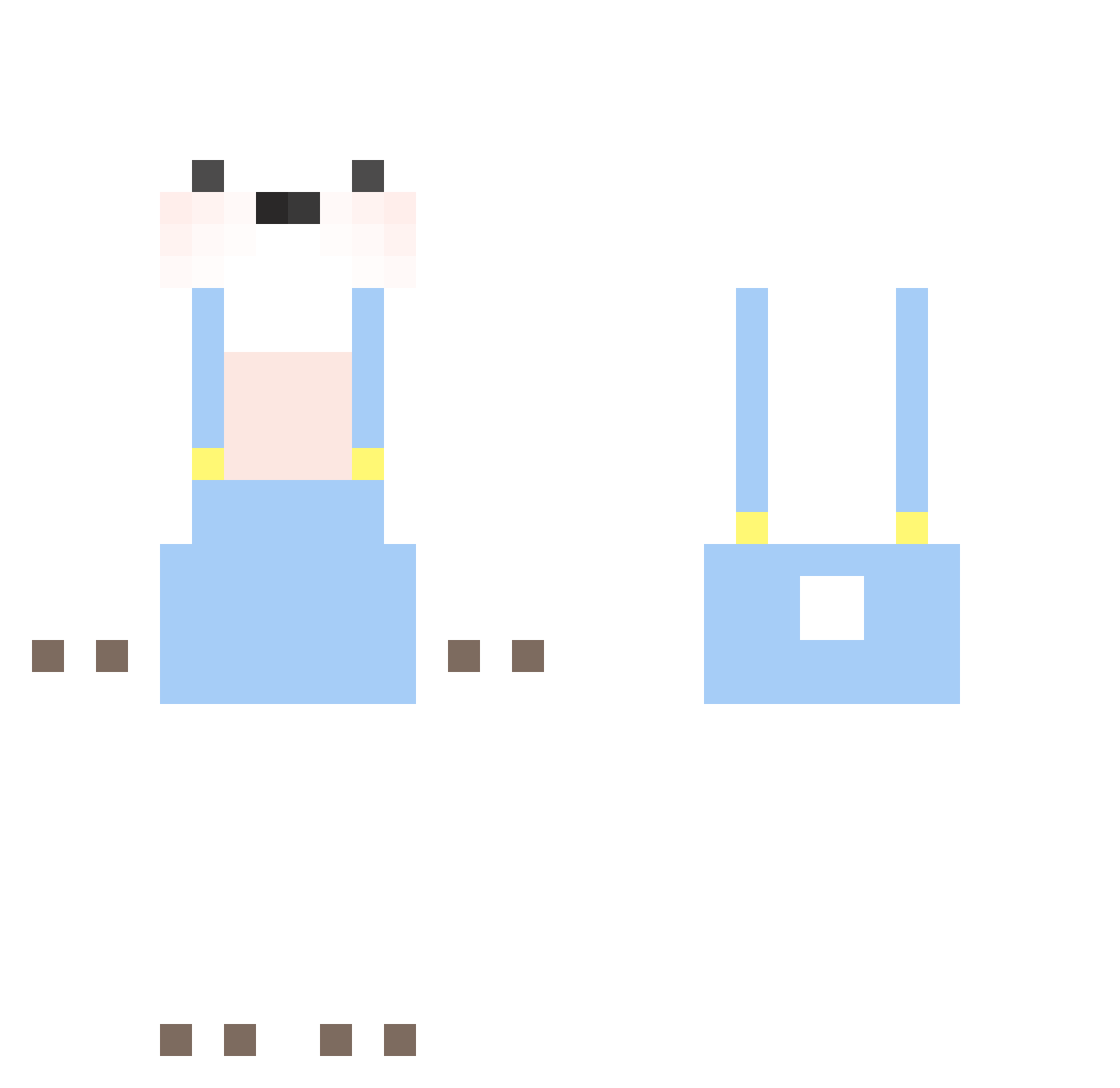 WooJoo_ Minecraft skin, front and back view