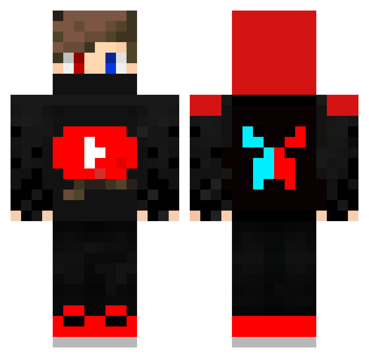 SelamBenTaha Minecraft skin, front and back view
