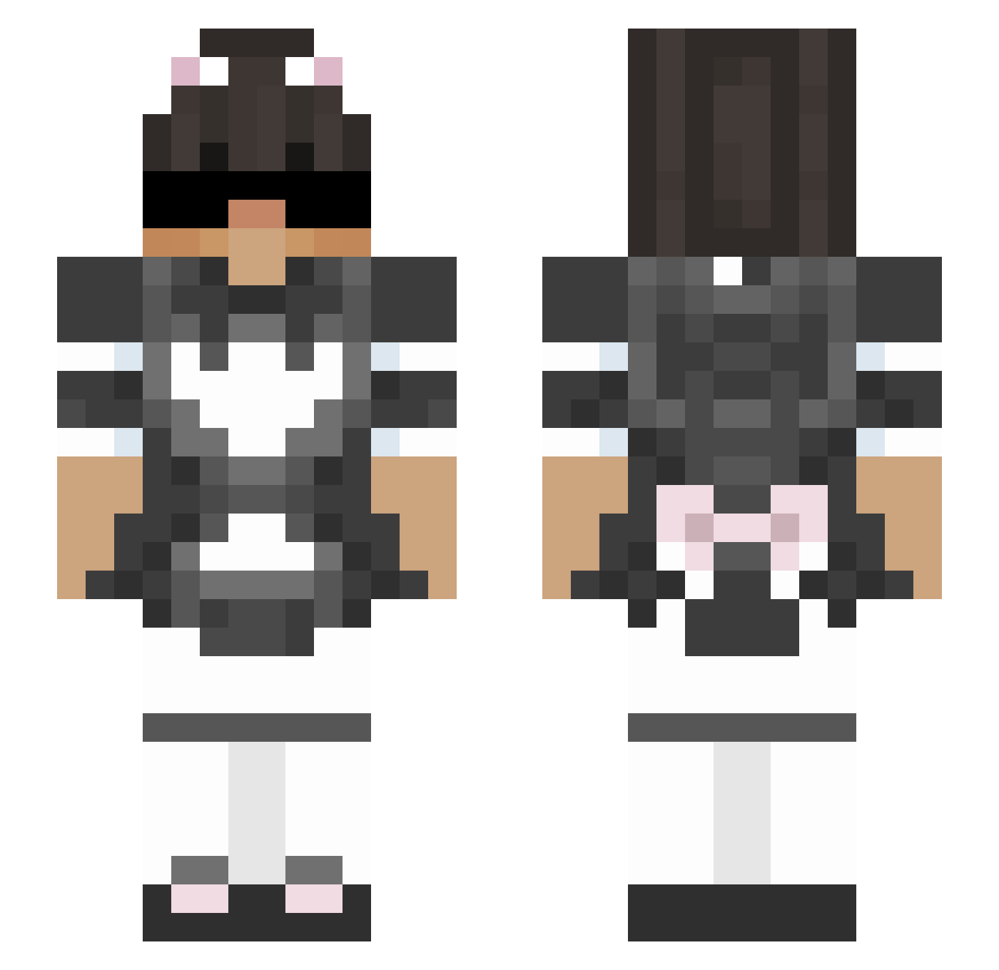 UltraSalty Minecraft skin, front and back view