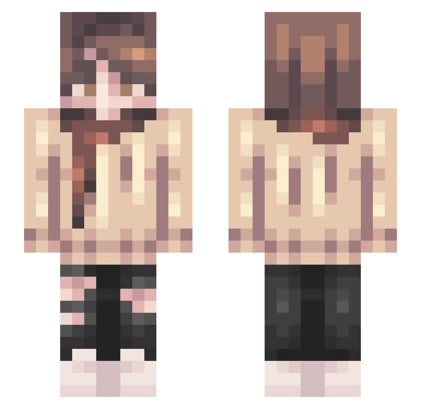 x005 Minecraft skin, front and back view