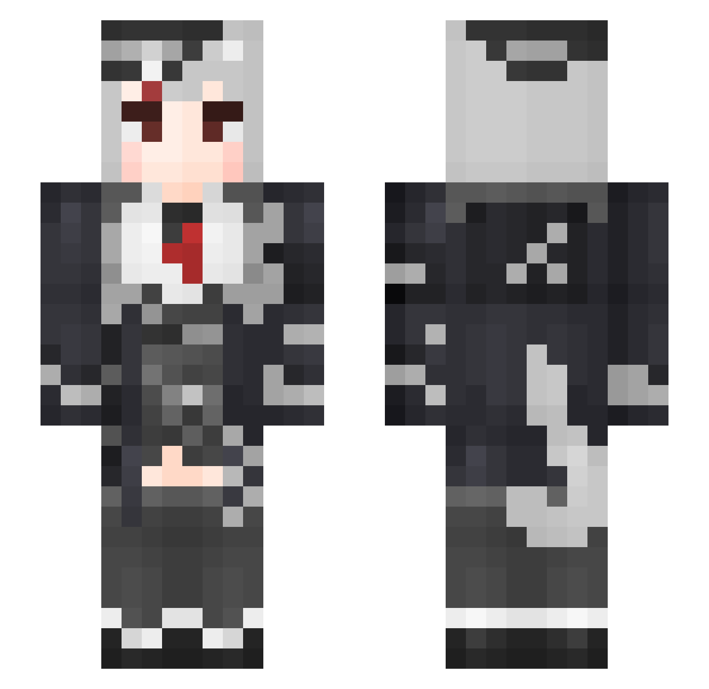 uddubuck Minecraft skin, front and back view