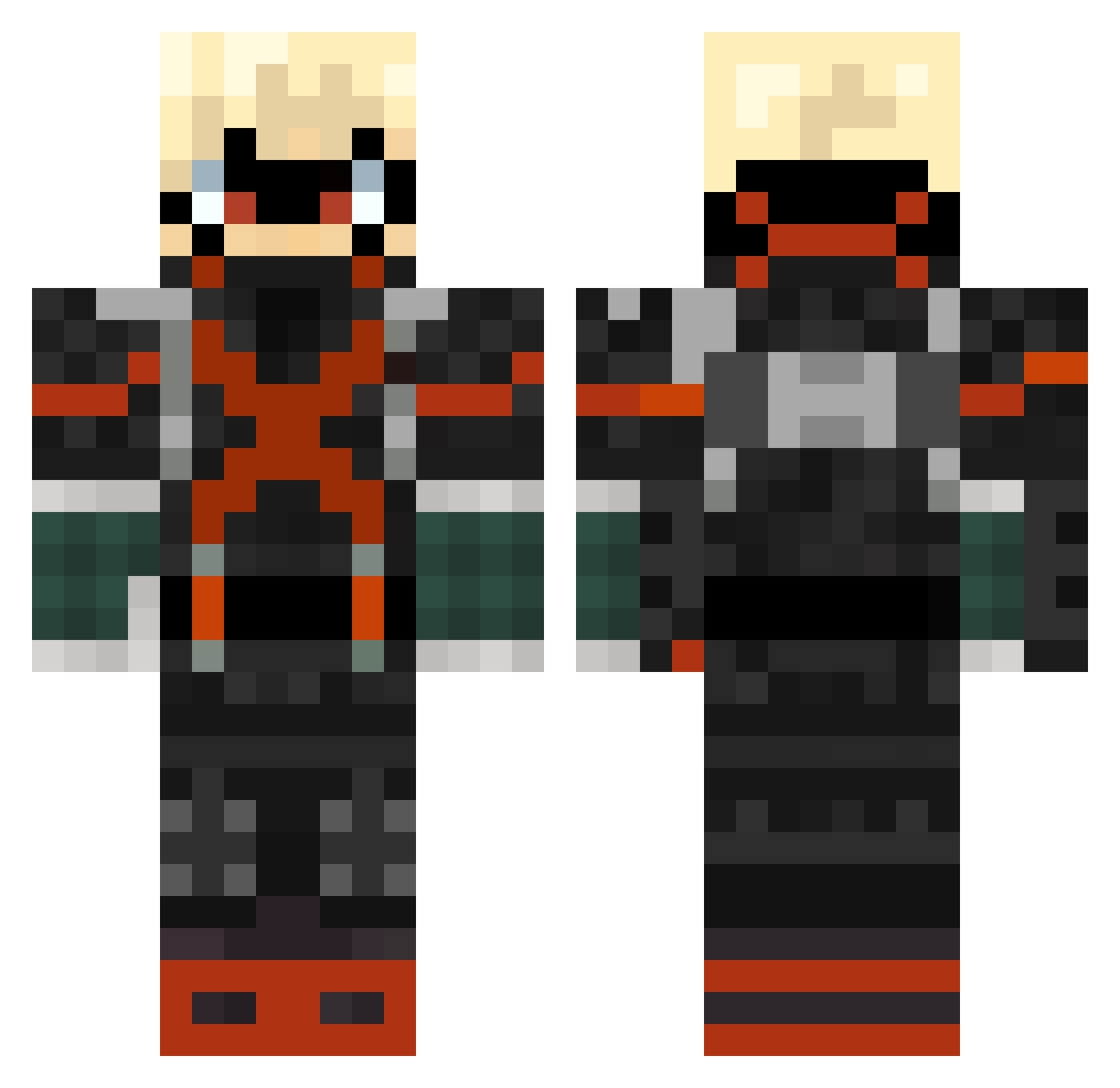 gnarly_j Minecraft skin, front and back view
