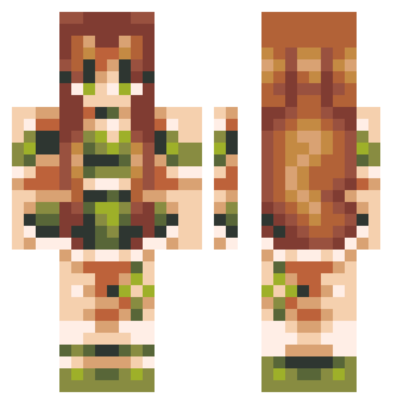 lisa20011 Minecraft skin, front and back view