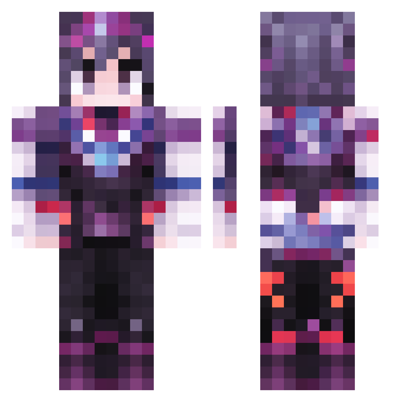 GSX2005 Minecraft skin, front and back view