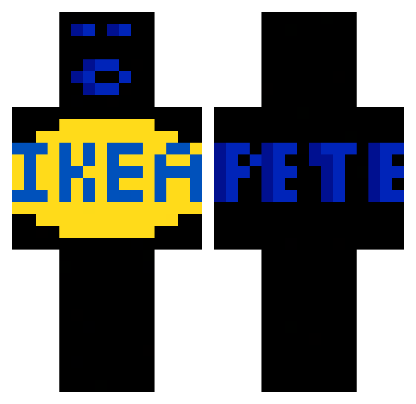 IkeaPete Minecraft skin, front and back view