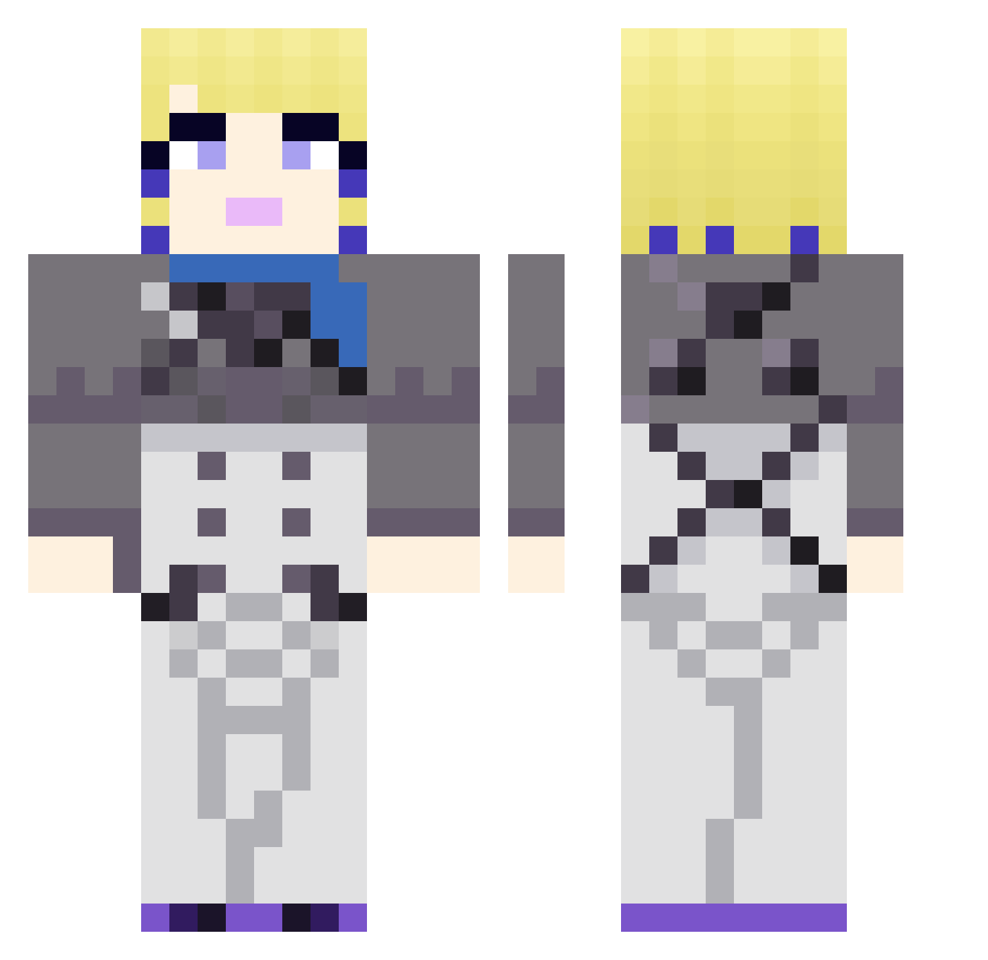 Ciriust Minecraft skin, front and back view