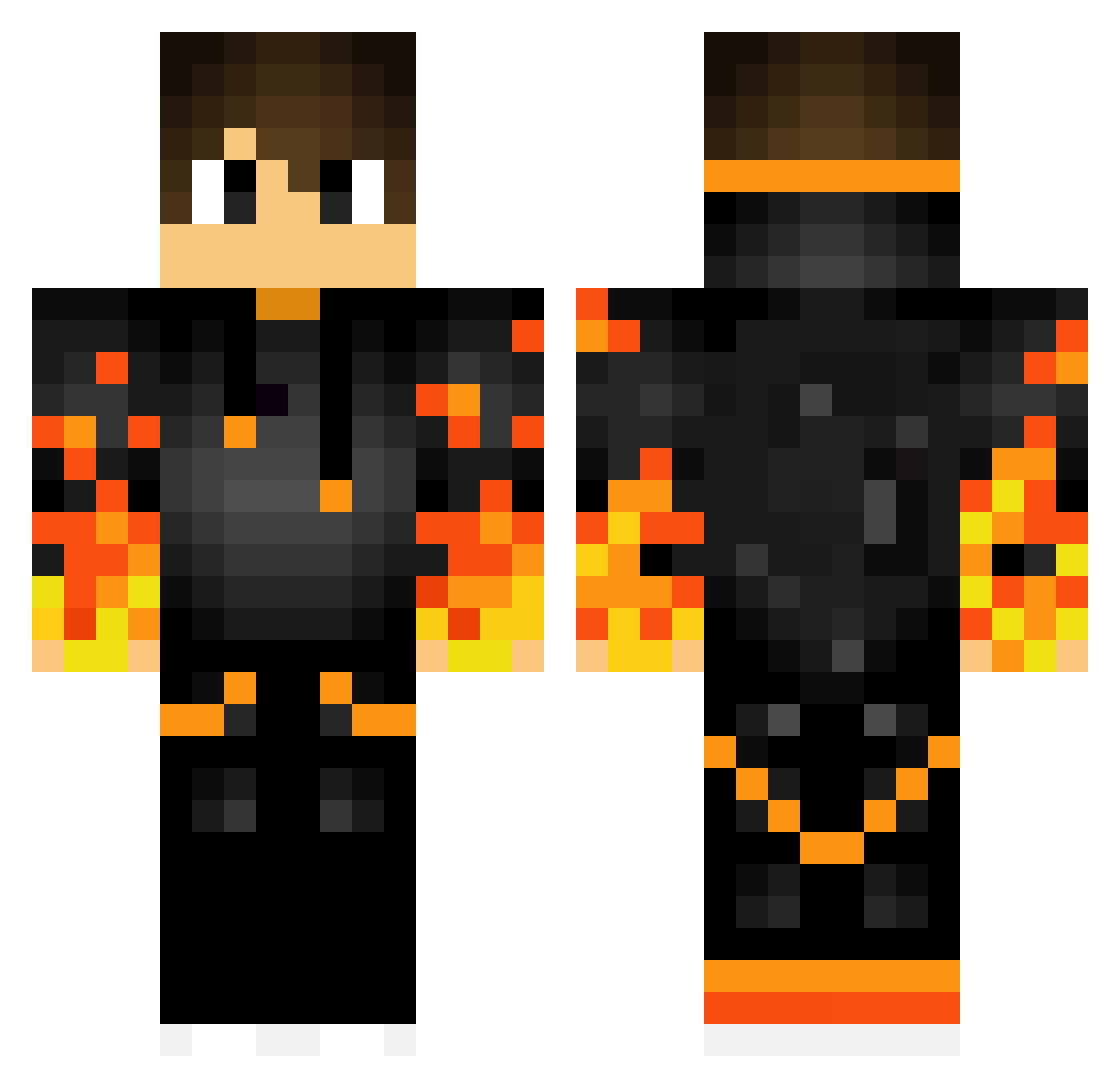 snoreson12 Minecraft skin, front and back view