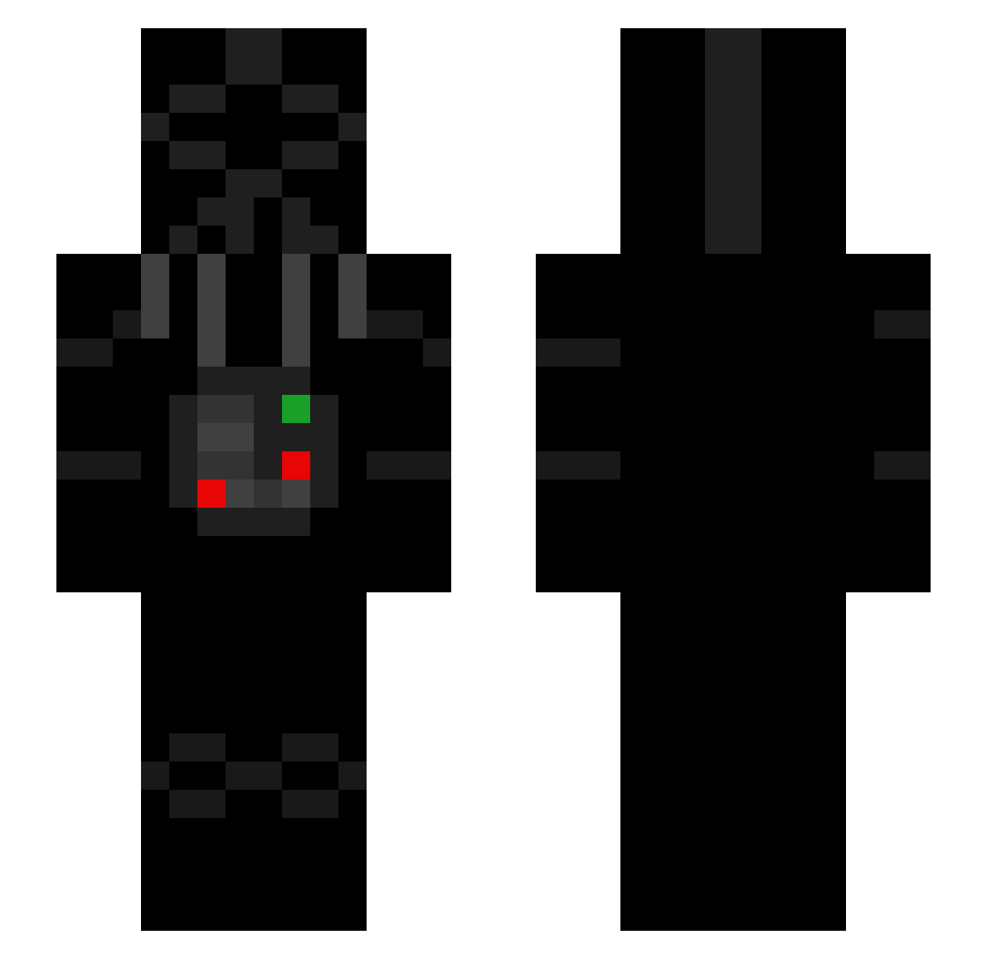 Stealthhn Minecraft skin, front and back view