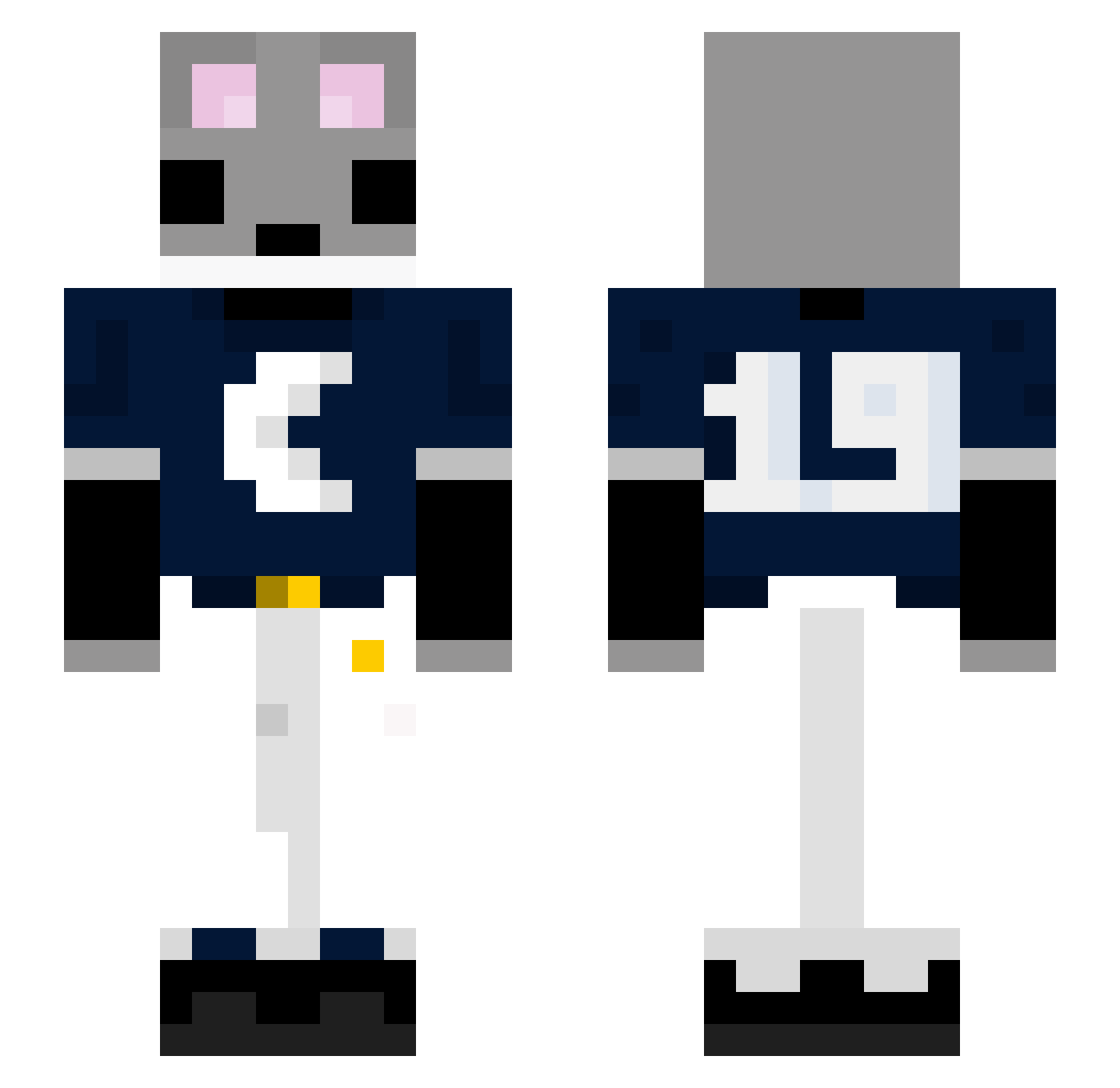 _GT14 Minecraft skin, front and back view
