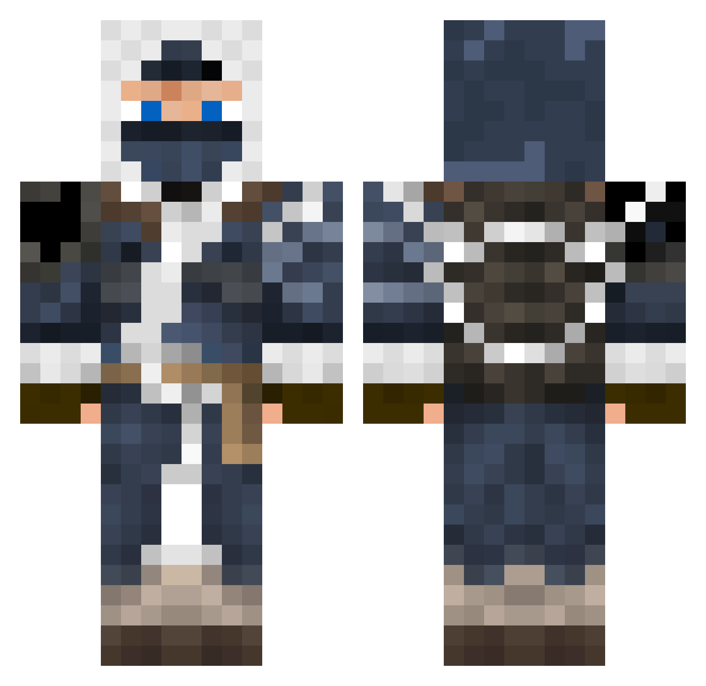Educat3d Minecraft skin, front and back view