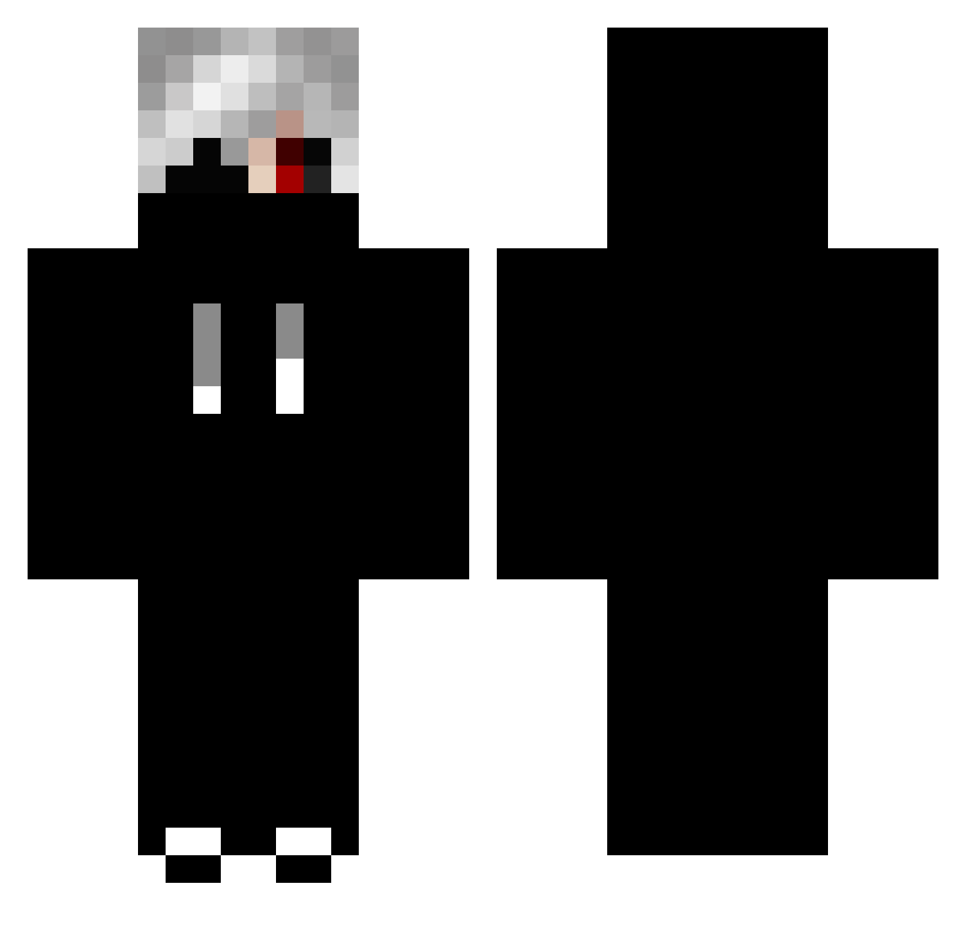 xStain Minecraft skin, front and back view